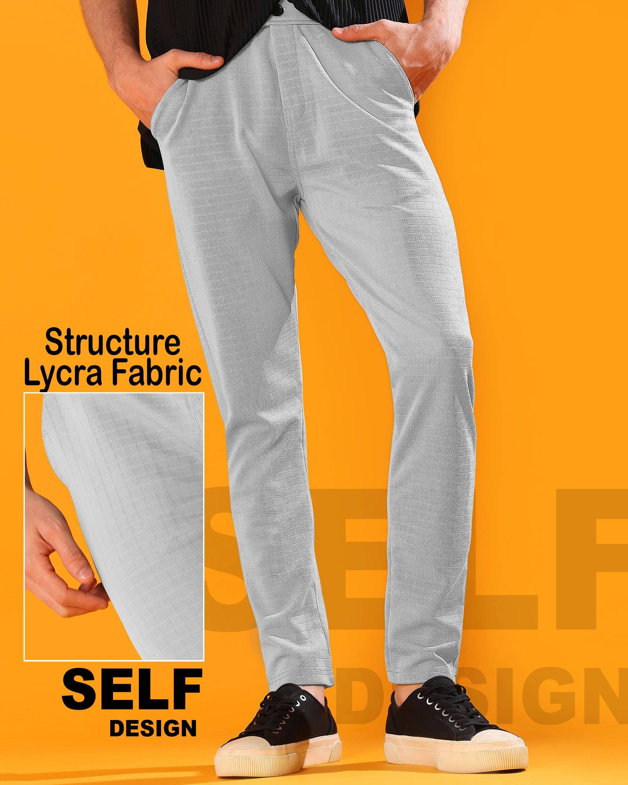     			INDICLUB Regular Men's Formal Trouser - Silver ( Pack of 1 )