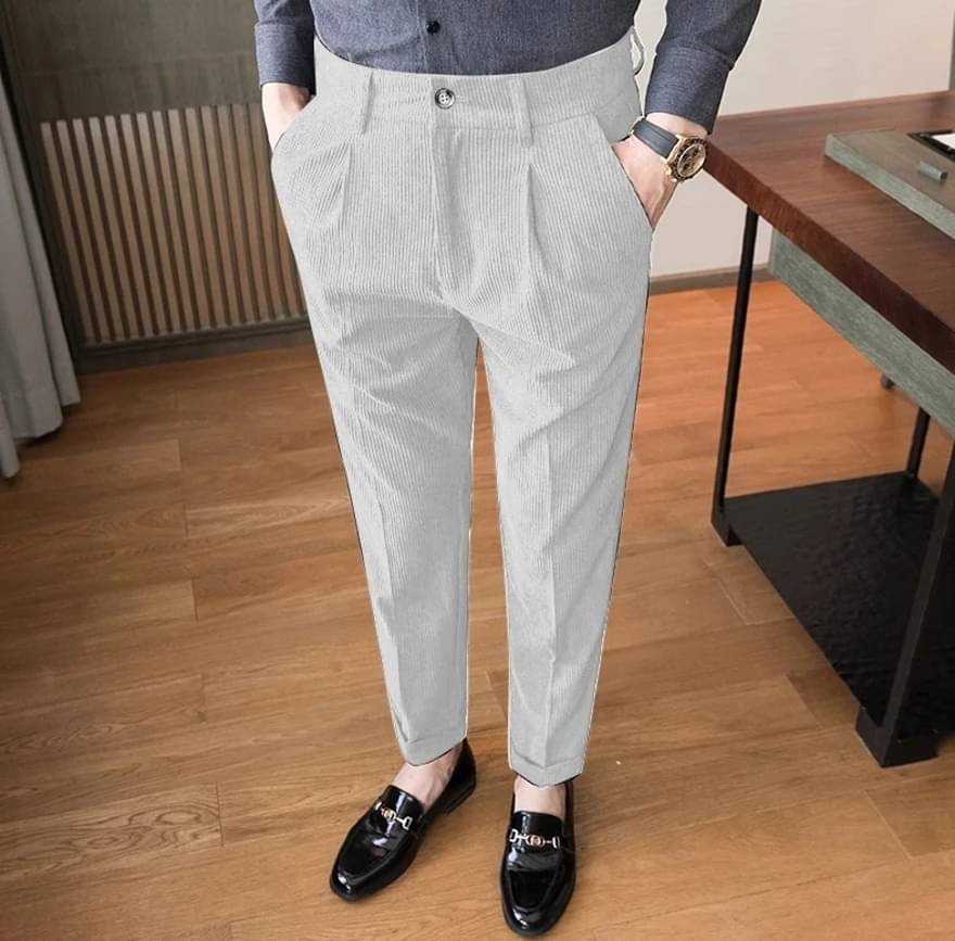     			INDICLUB Regular Men's Formal Trouser - Silver ( Pack of 1 )