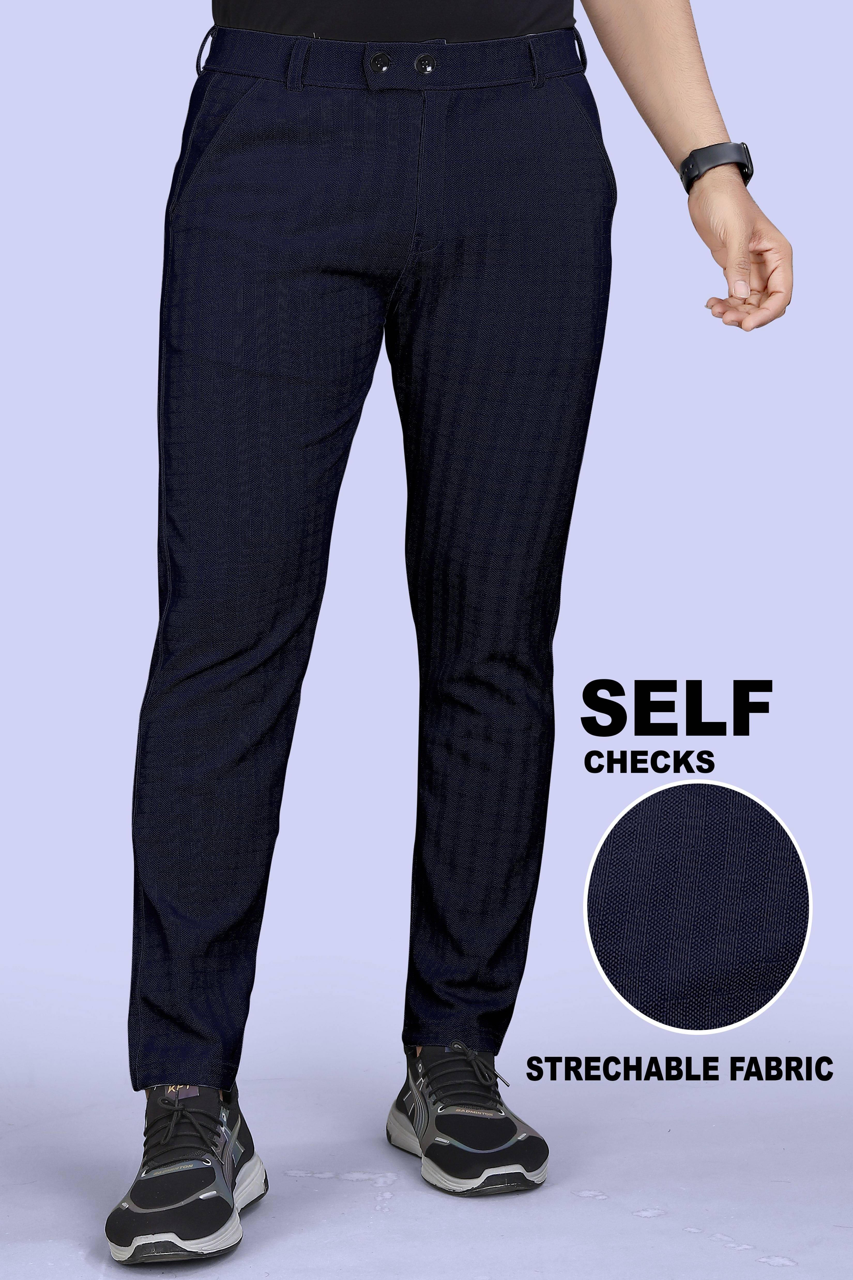     			INDICLUB Regular Men's Formal Trouser - Dark Blue ( Pack of 1 )