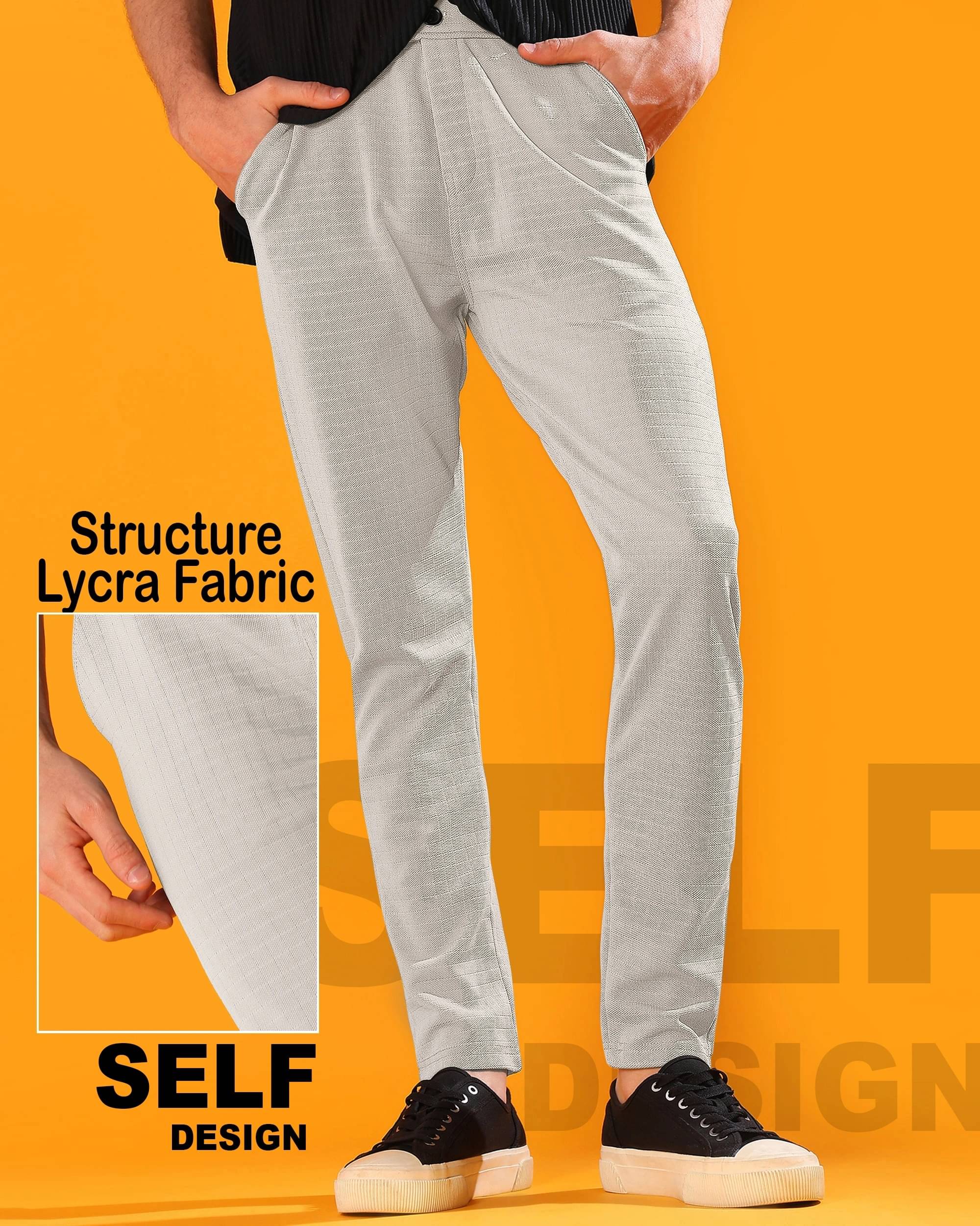     			INDICLUB Regular Men's Formal Trouser - Cream ( Pack of 1 )