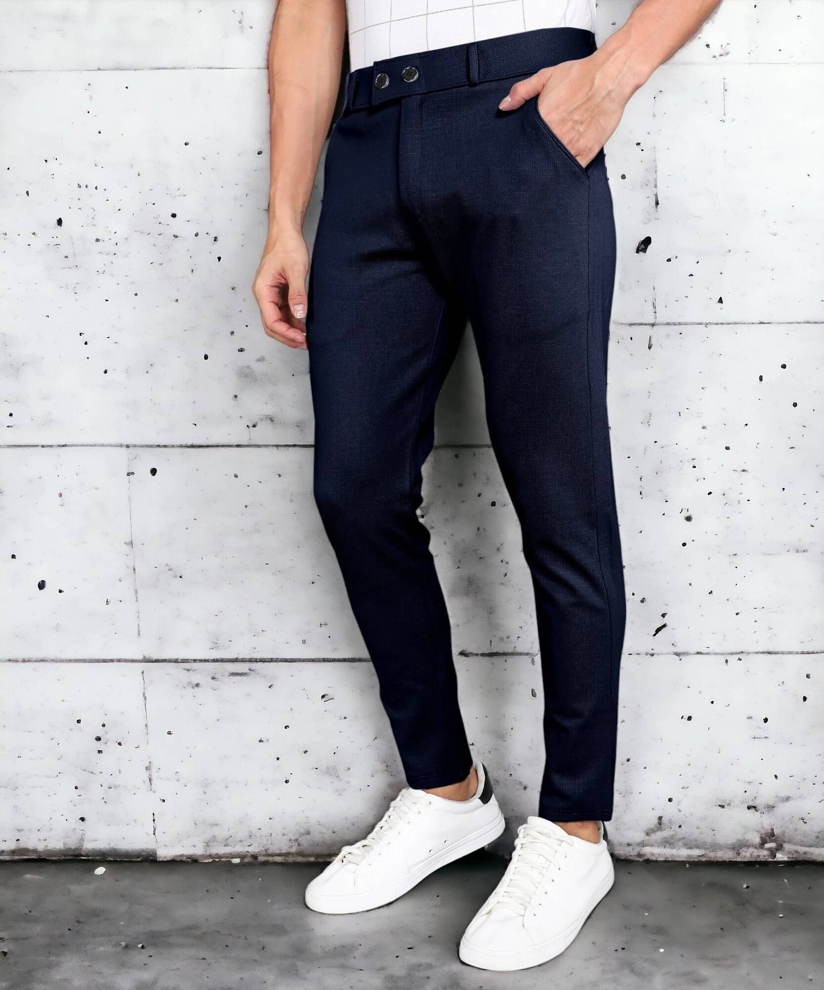     			INDICLUB Slim Men's Formal Trouser - Blue ( Pack of 1 )