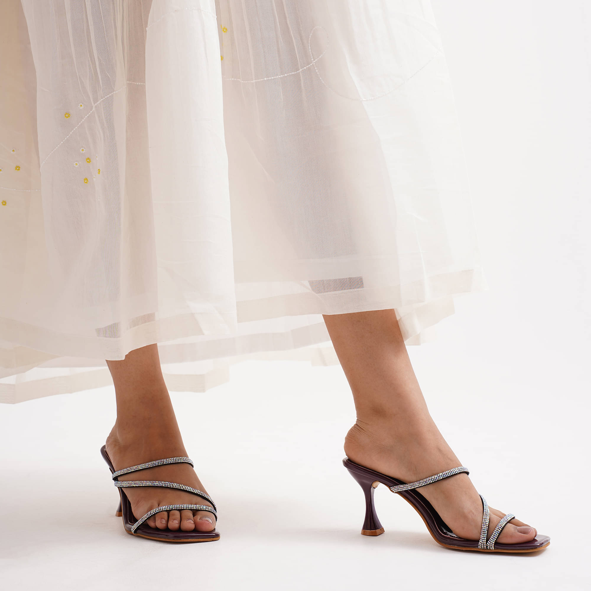     			JM Looks Wine Women's Sandal Heels