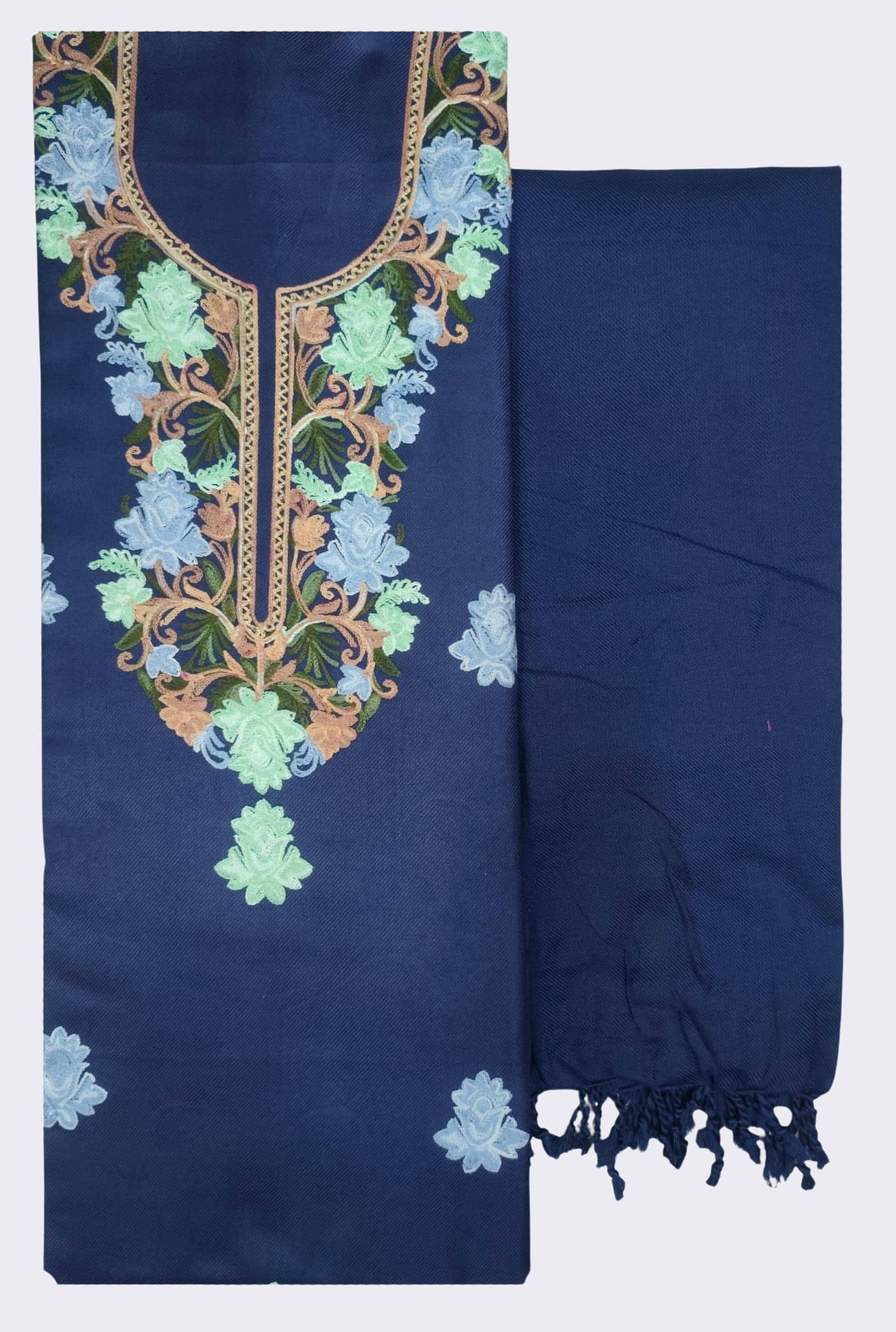KASHMIRI Women Woollen Unstitched Dress Material ( Navy Blue ) KASHMIRI Women Woollen Unstitched Dress Material ( Navy Blue )