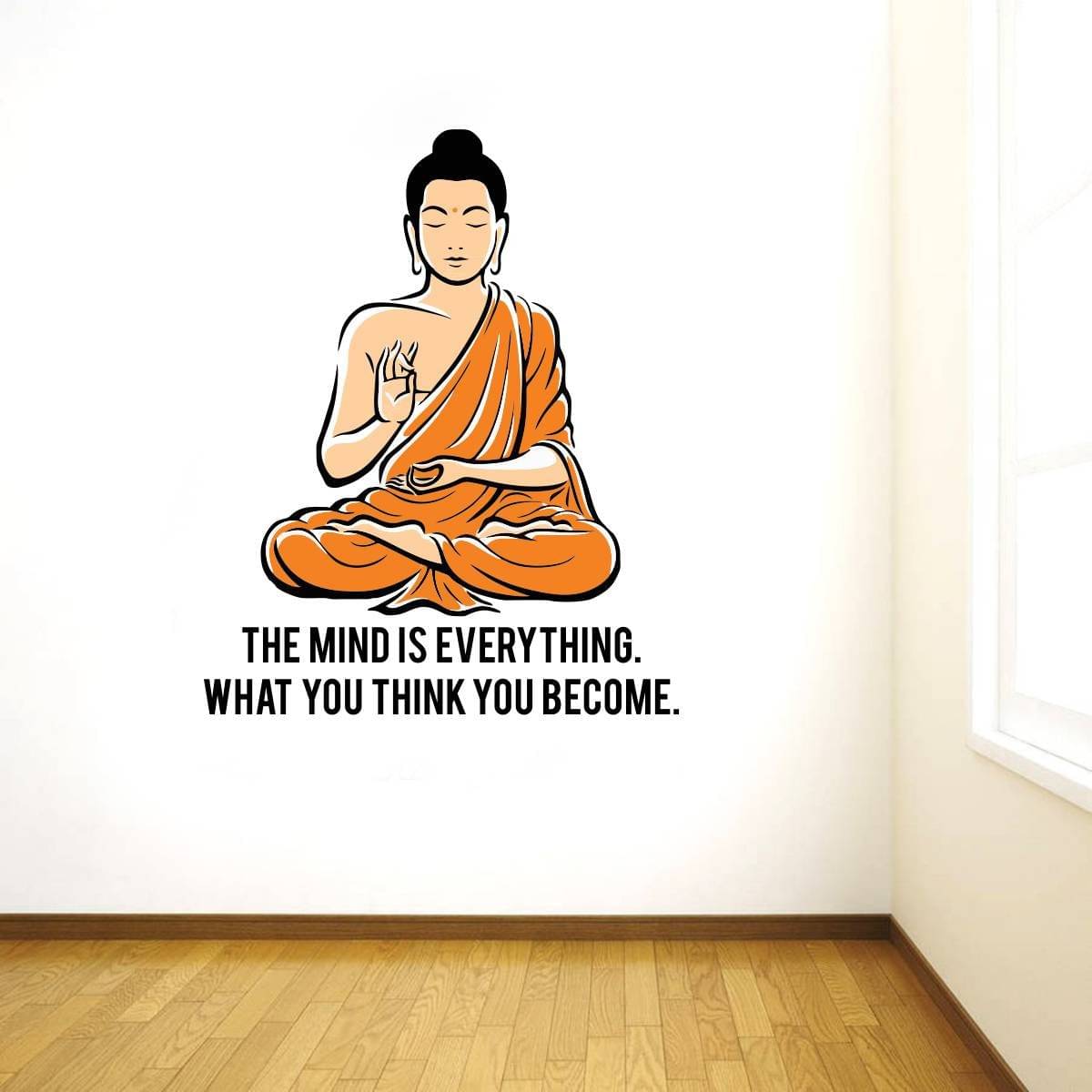 KDArt EVER Buddha Quotes Self Adhesive Wall Stickers For Room And Home Decoration Living Room Office Bedroom (80 cm X 80 cm, Multicolor) KDArt EVER Buddha Quotes Self Adhesive Wall Stickers For Room And Home Decoration Living Room Office Bedroom (80 cm X 80 cm, Multicolor)