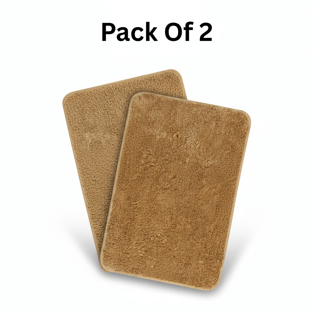     			LADLI JEE Beige Synthetic Rectangular Floor Mat ( Pack of 2 )
