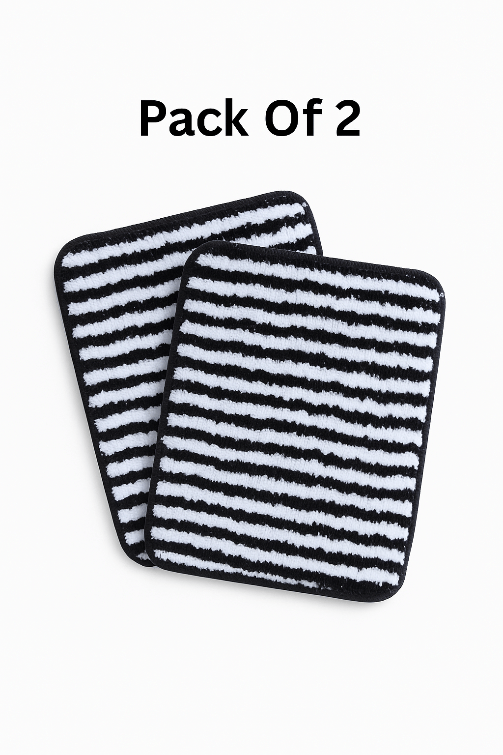     			LADLI JEE Black Polyester Rectangular Floor Mat ( Pack of 2 )