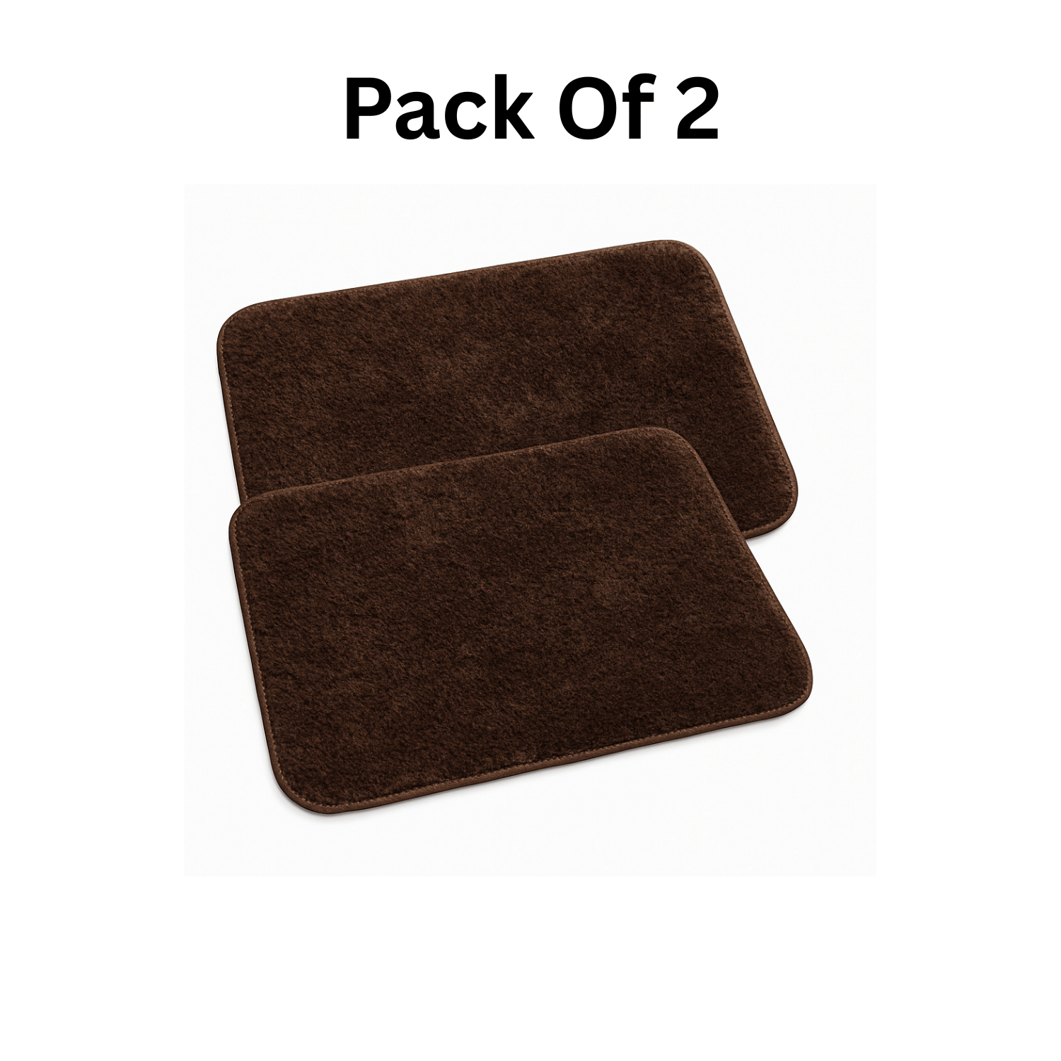     			LADLI JEE Brown Synthetic Rectangular Floor Mat ( Pack of 2 )