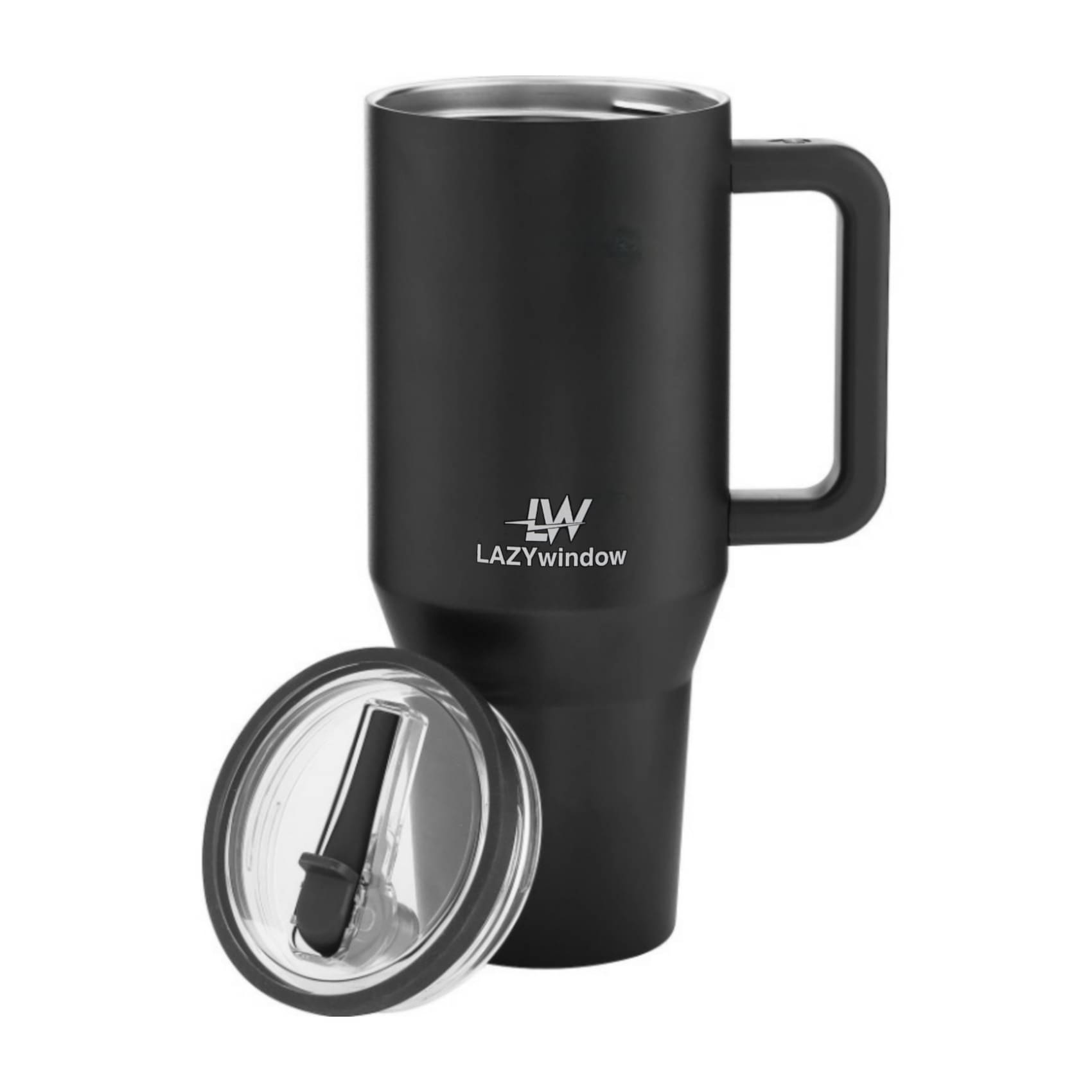     			LAZYWINDOW Black Thermosteel Flask ( 1200 ml )