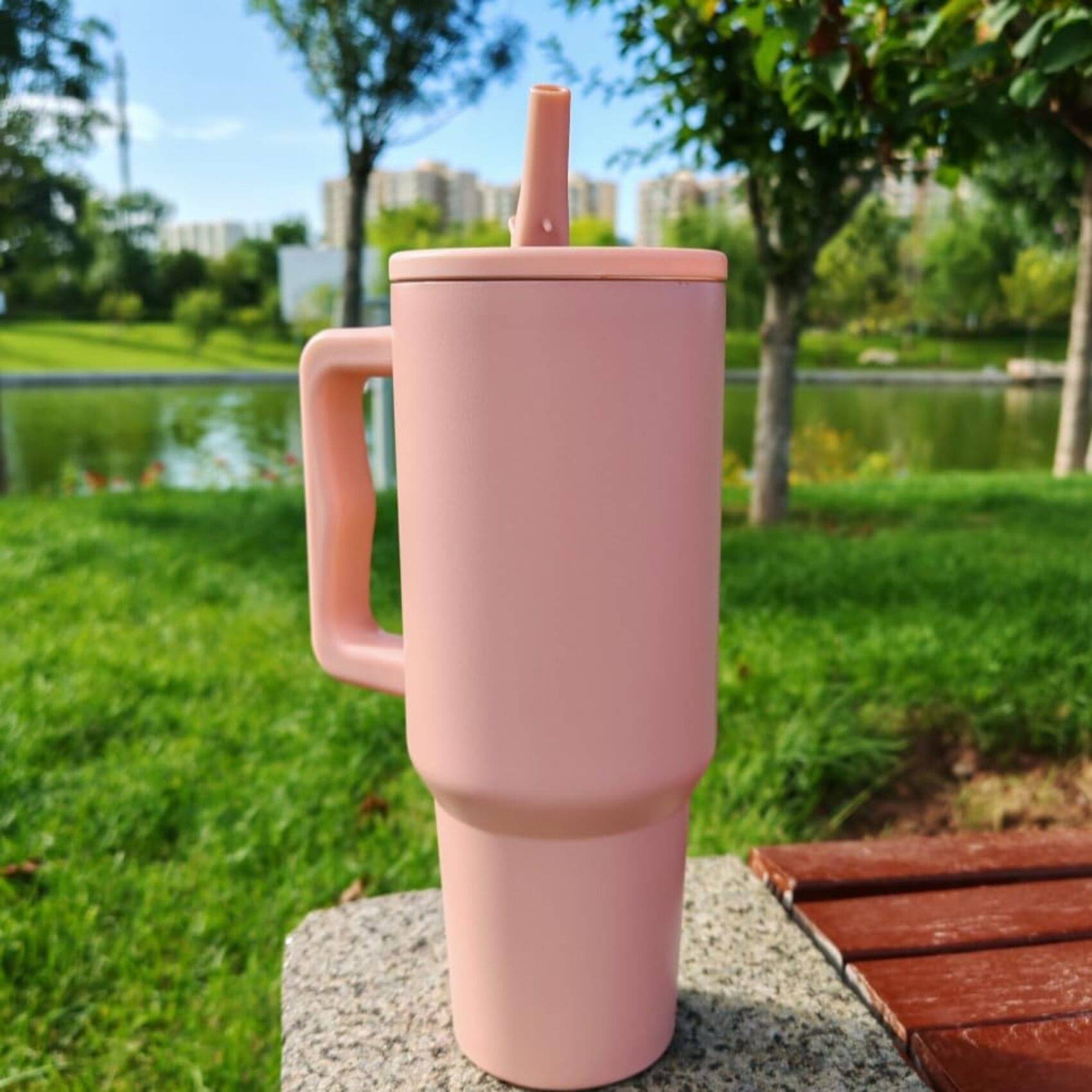     			LAZYWINDOW Light Pink Thermosteel Flask ( 1000 ml )