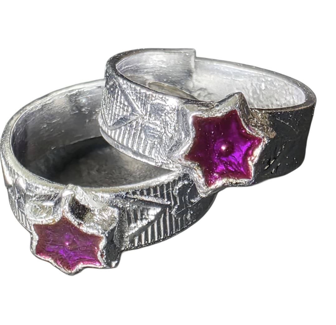     			METTI MOHAN TRADERS Silver Toe Rings ( Pack of 2 )