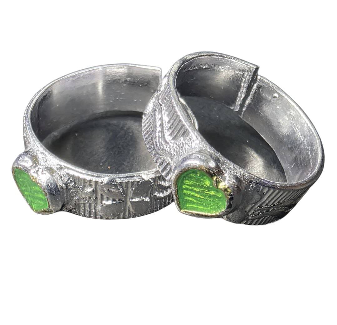     			METTI MOHAN TRADERS Silver Toe Rings ( Pack of 2 )