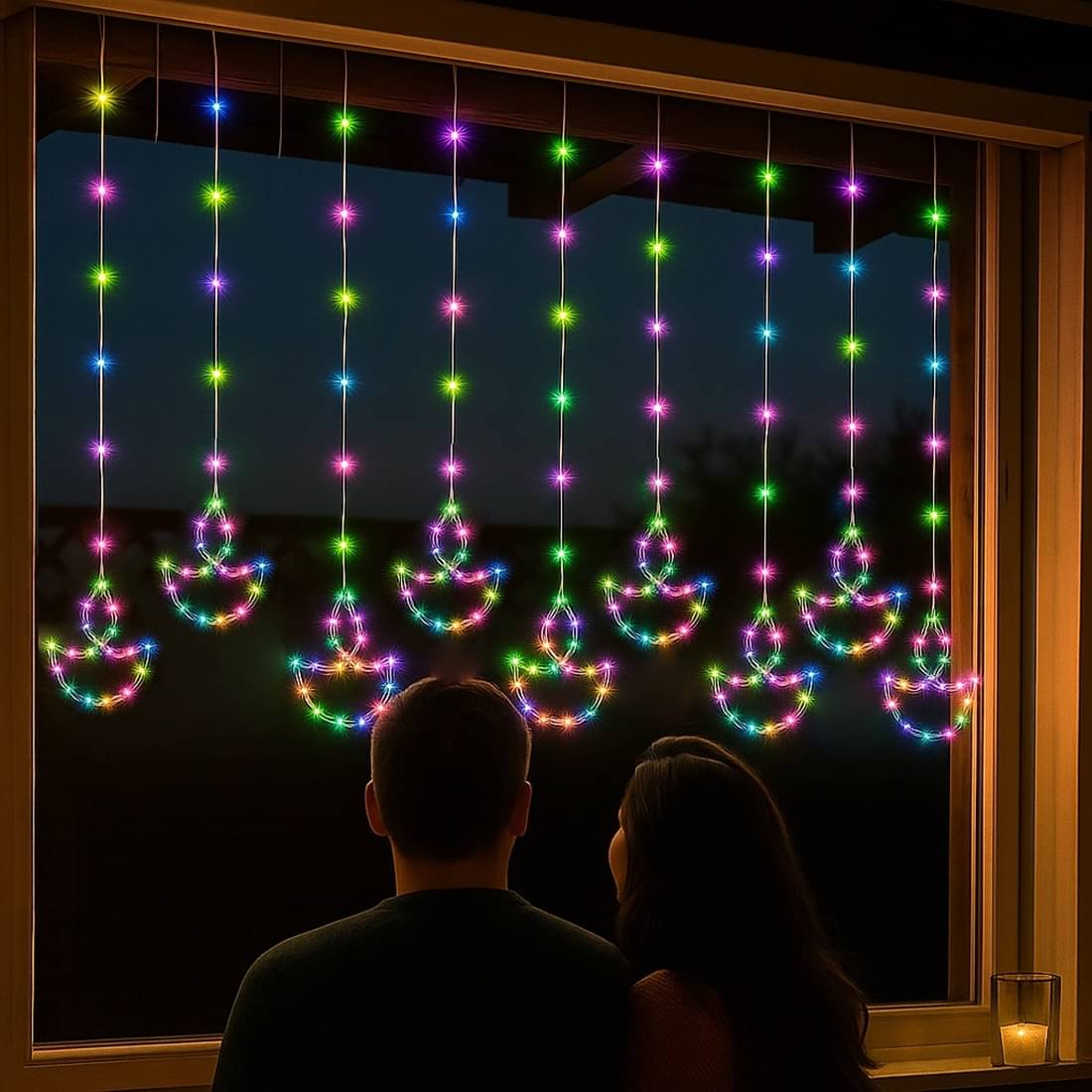     			MIRADH Multicolor 2Mtr Curtain String Light ( Pack of 1 )