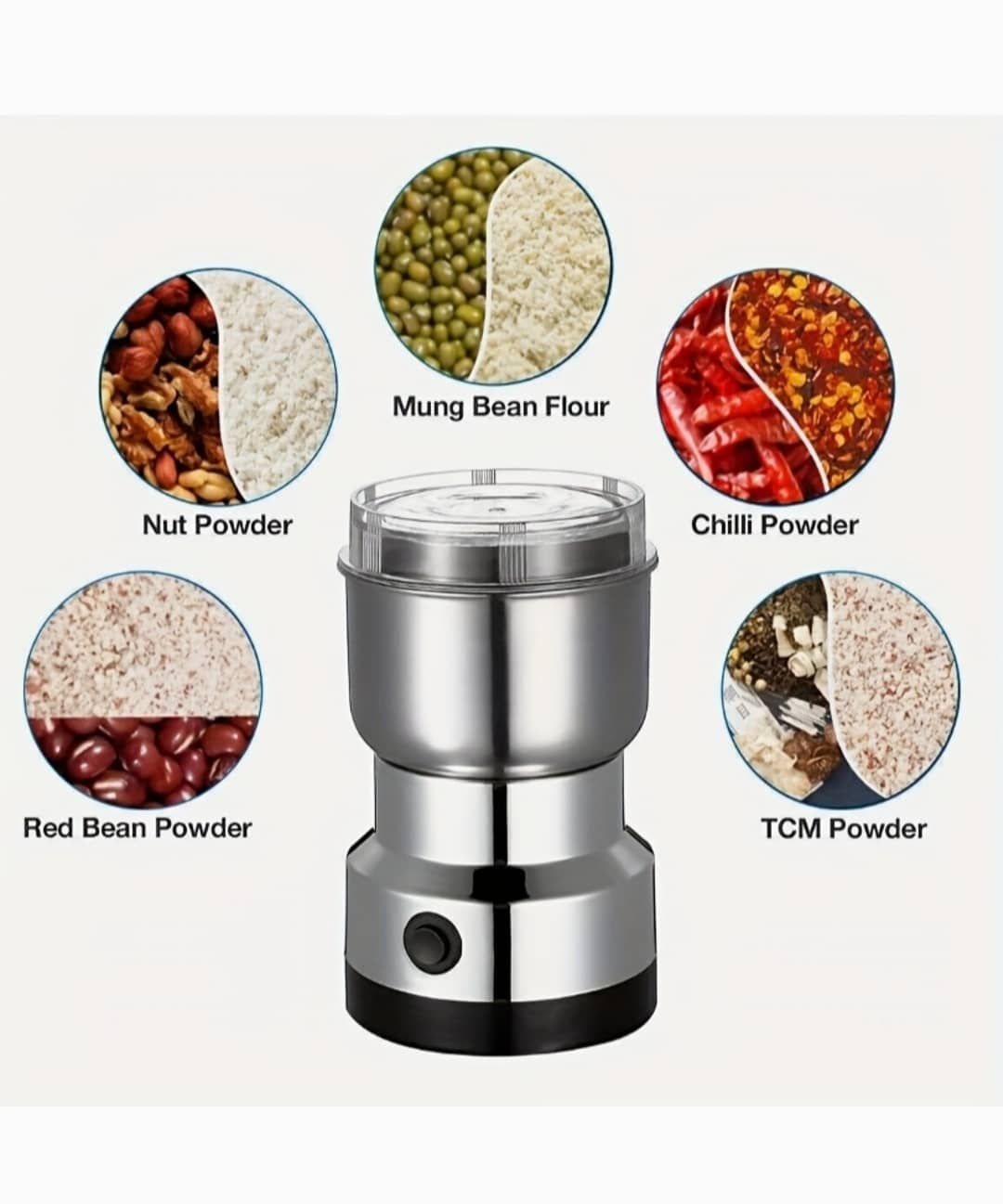 Nima Mini Stainless Steel Coffee Spice Nuts Grains Bean Grinder Mixer Juicer 350 Stainless Steel 1 Coffee Grinder
