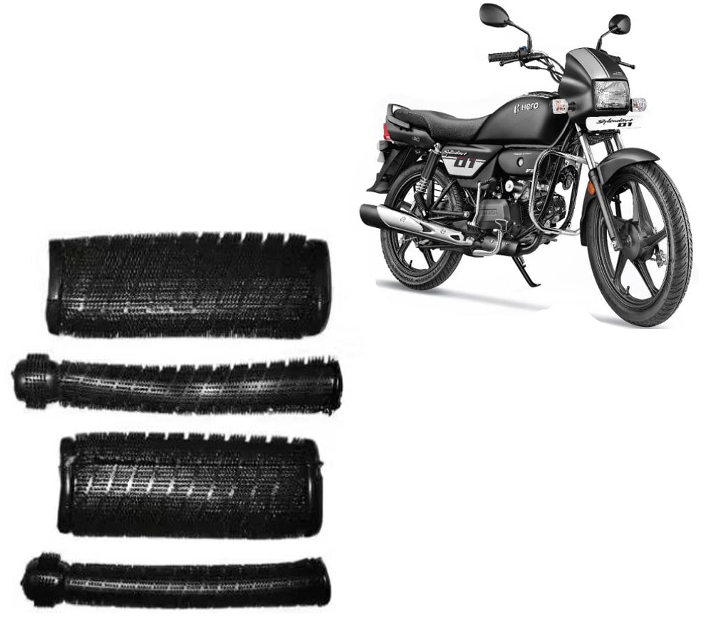Non-Slip Universal Handle Grip for Motorcycle & Scooty SET OF 4 Non-Slip Universal Handle Grip for Motorcycle & Scooty SET OF 4