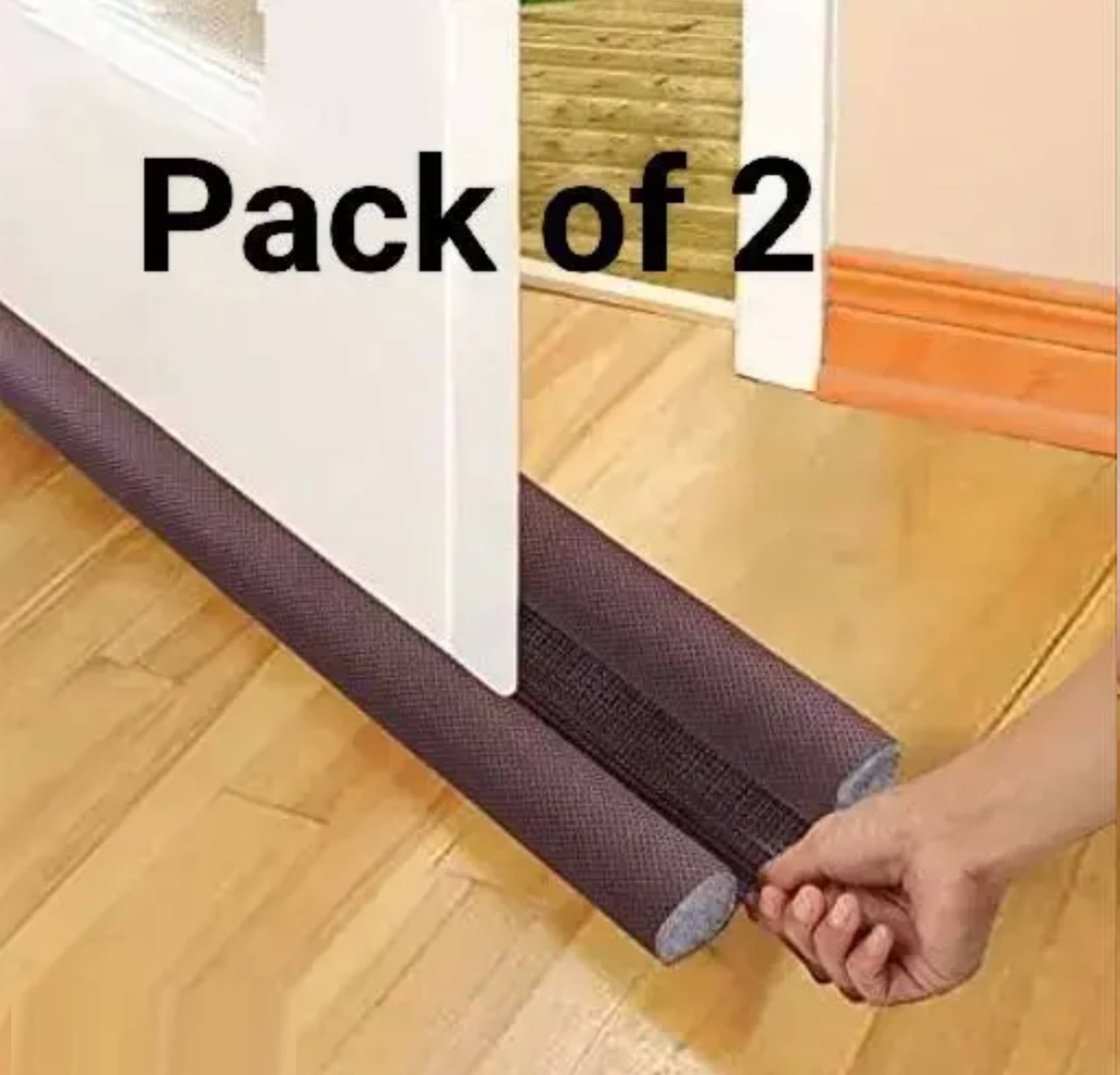     			PVC Door Guard (39 Inches, Pack of 2) Gap Filler for Door Bottom Seal Strip - Sound-Proof, Reduce Noise, Energy Saving Door Stopper for Reduce Door Dust, Door Guard for Home(Brown)