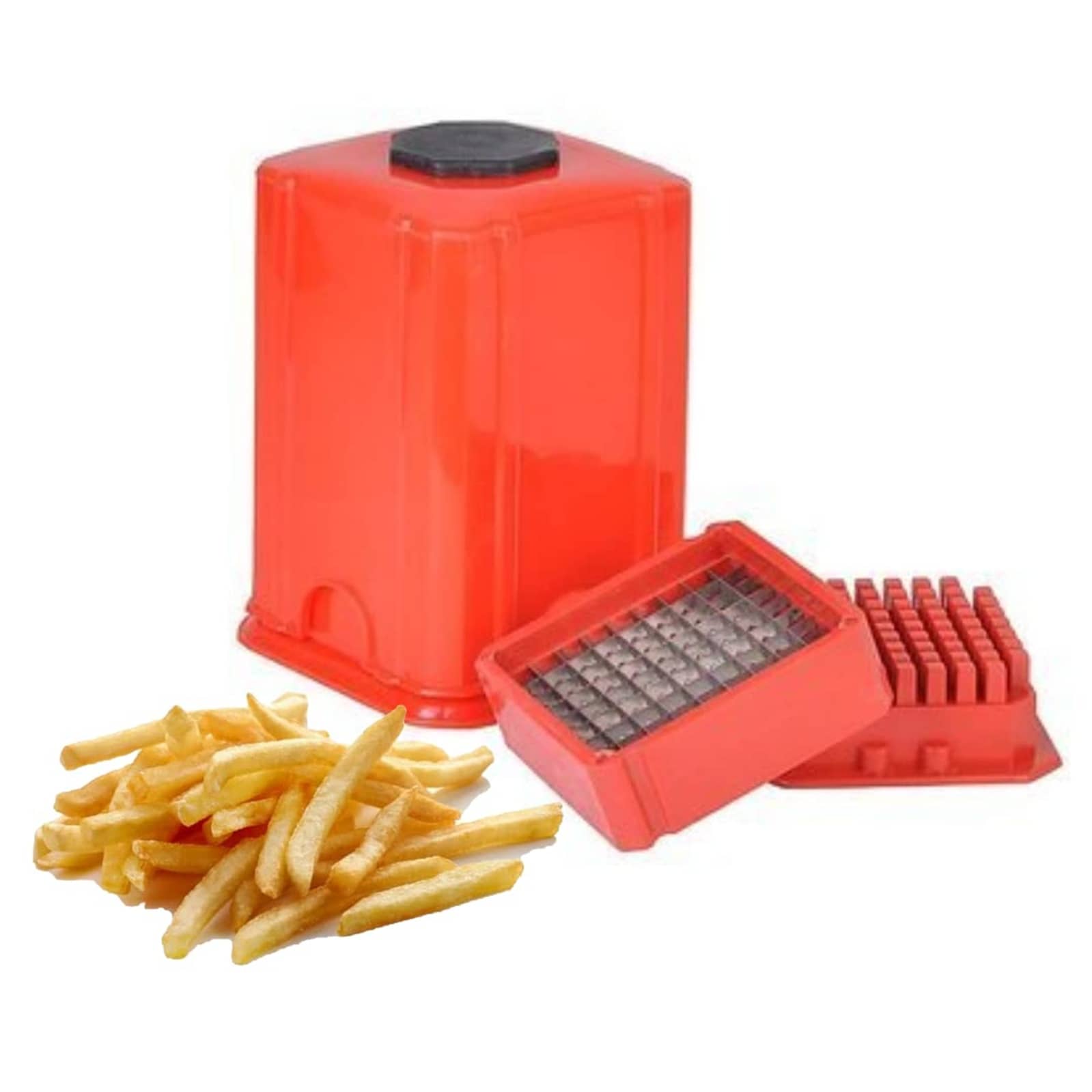 Potato Chipser, French Fries Chips Maker Machine, Snacks Finger Chps Cutter, Stainless Steel Blade with Plastic Body Potato Chips Cutter for Vegetable