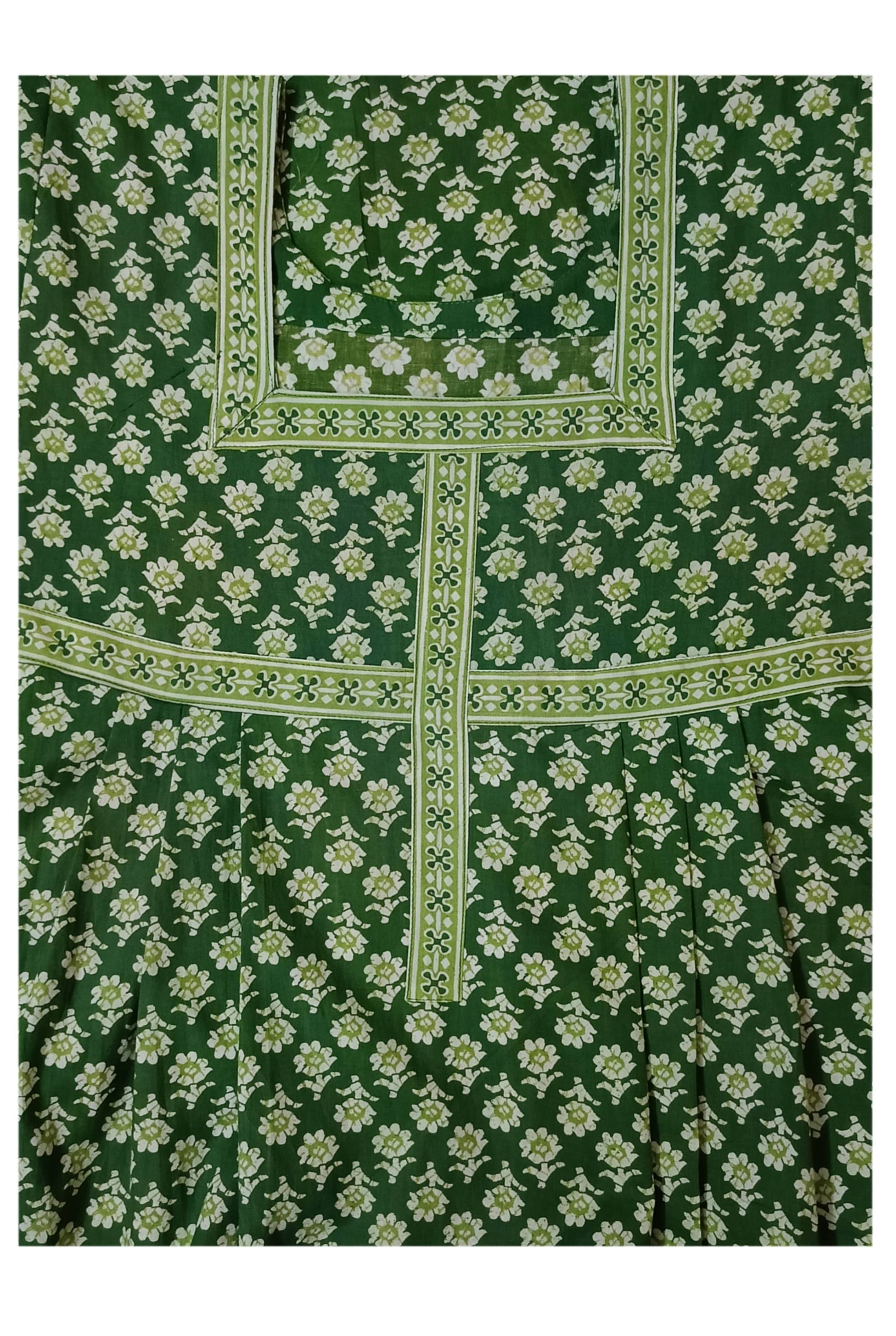 Rachakula Readymades Cotton Printed Women Regular Nighty ( Green ) Rachakula Readymades Cotton Printed Women Regular Nighty ( Green )