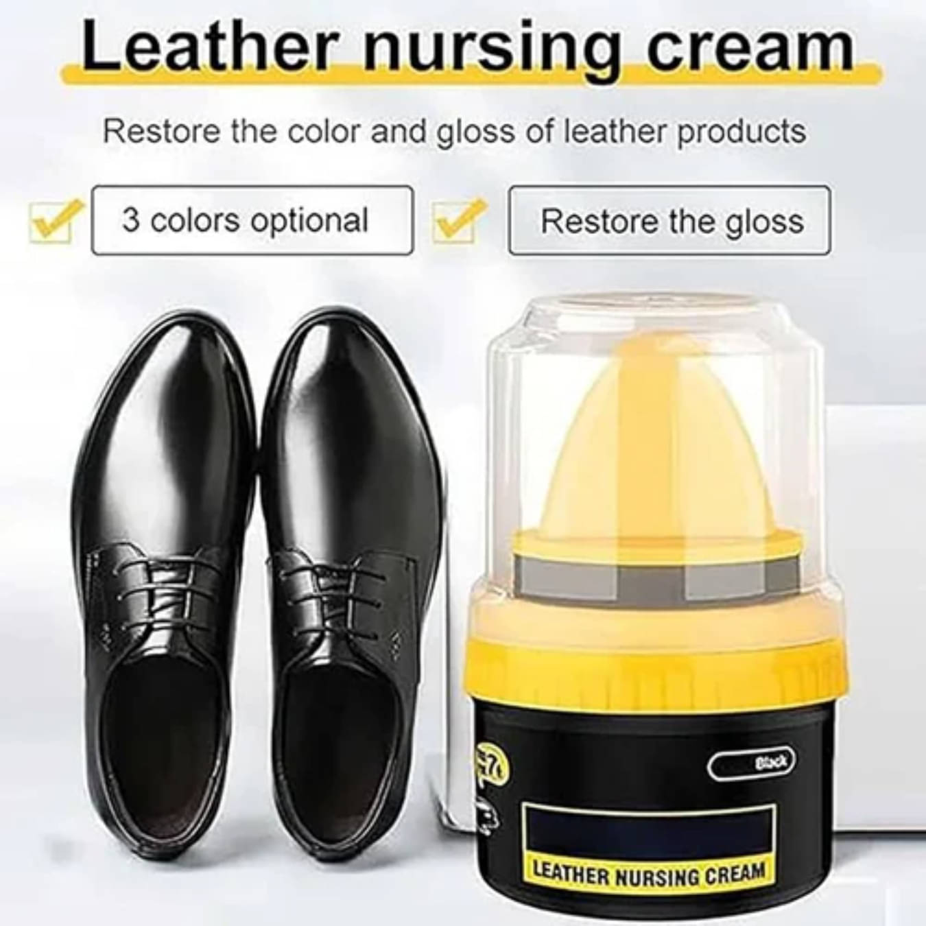 Radhe Creation Cream Polish Suitable for Black Color Radhe Creation Cream Polish Suitable for Black Color