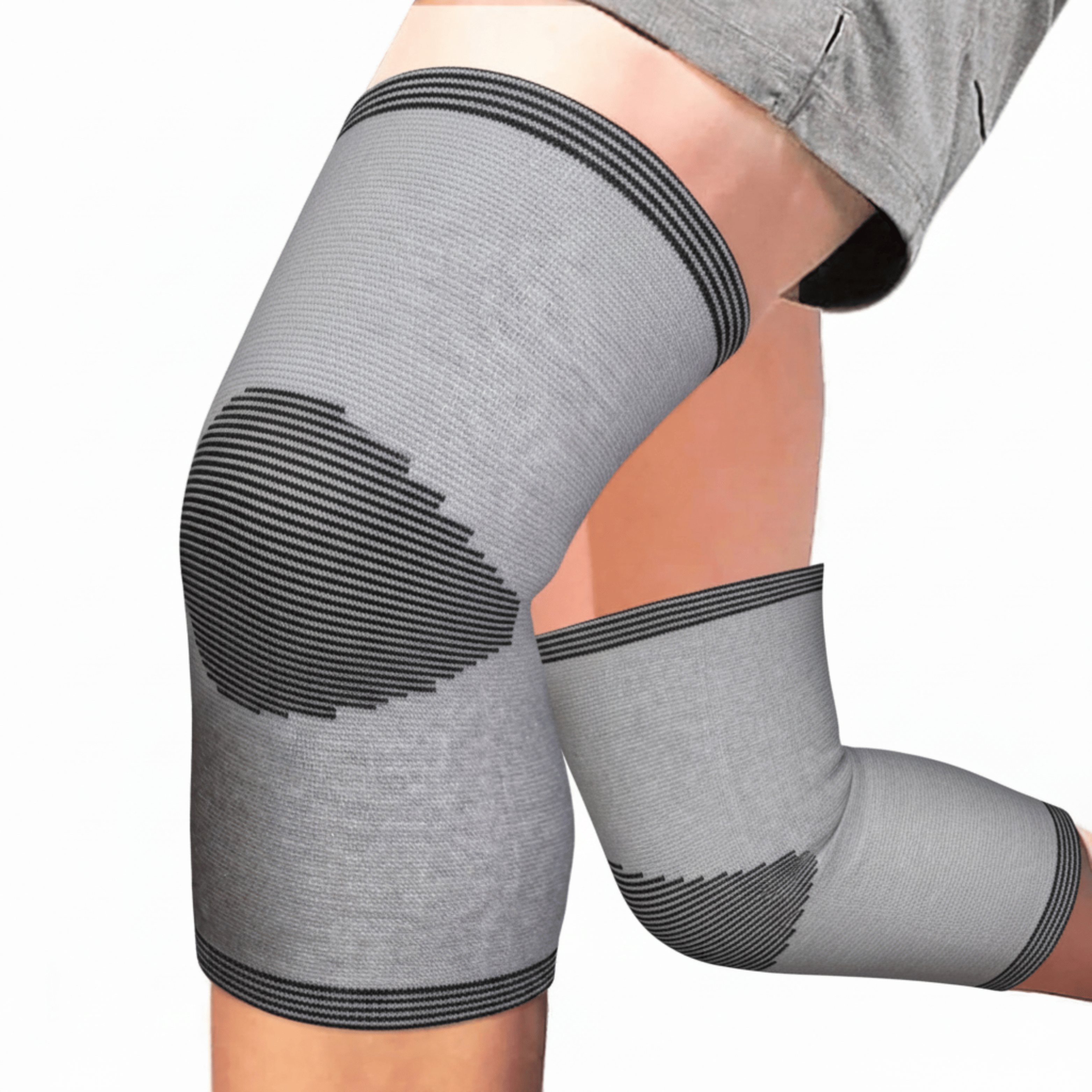     			Shopeleven Grey Knee Support ( Pack of 2 )