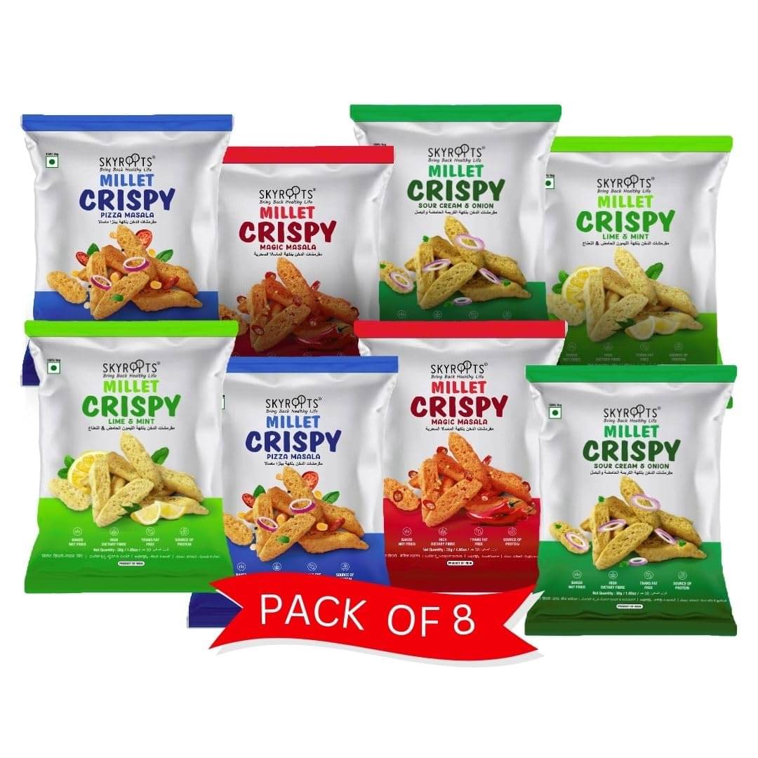 Skyroots Namkeen 420 g Pack of 8     			Skyroots Namkeen 420 g Pack of 8