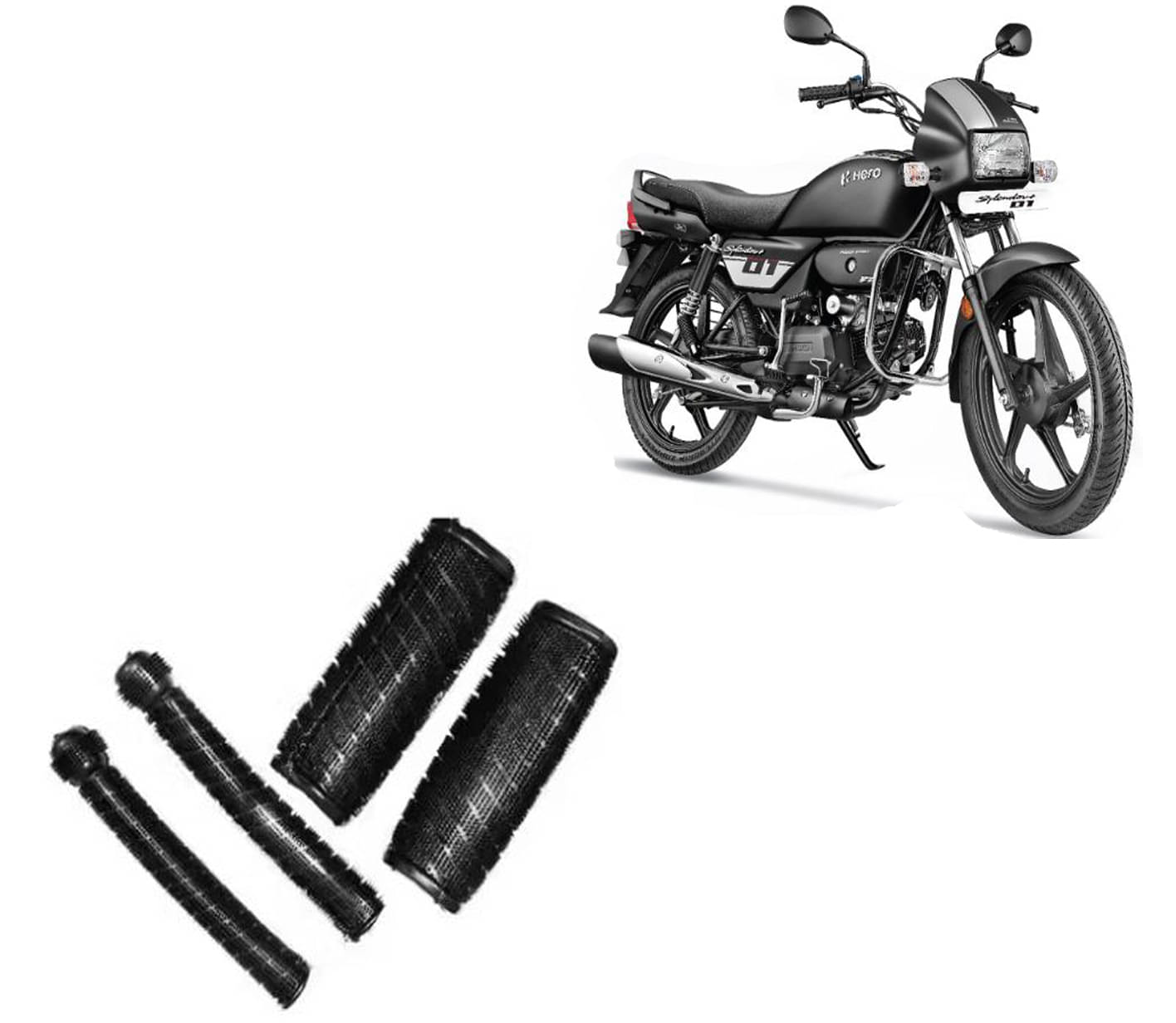     			Strong & Stylish Universal Handle Grip Set for Bikes/Scooters Pair of 1
