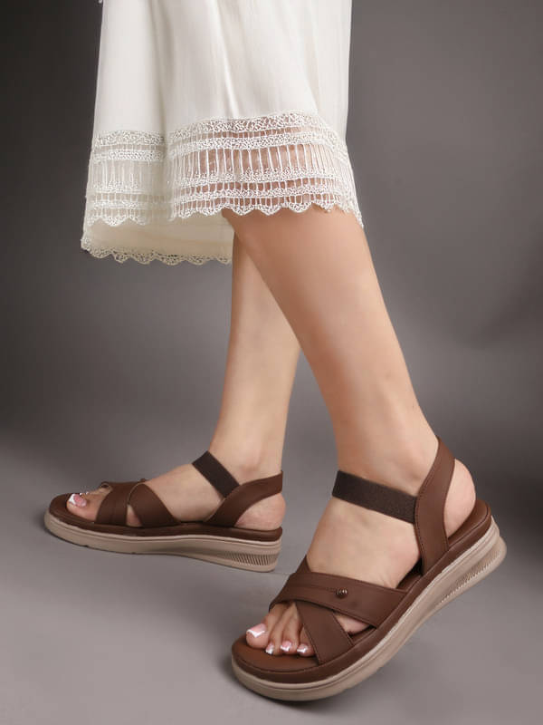 Sukun Brown Women's Sandal Heels     			Sukun Brown Women's Sandal Heels