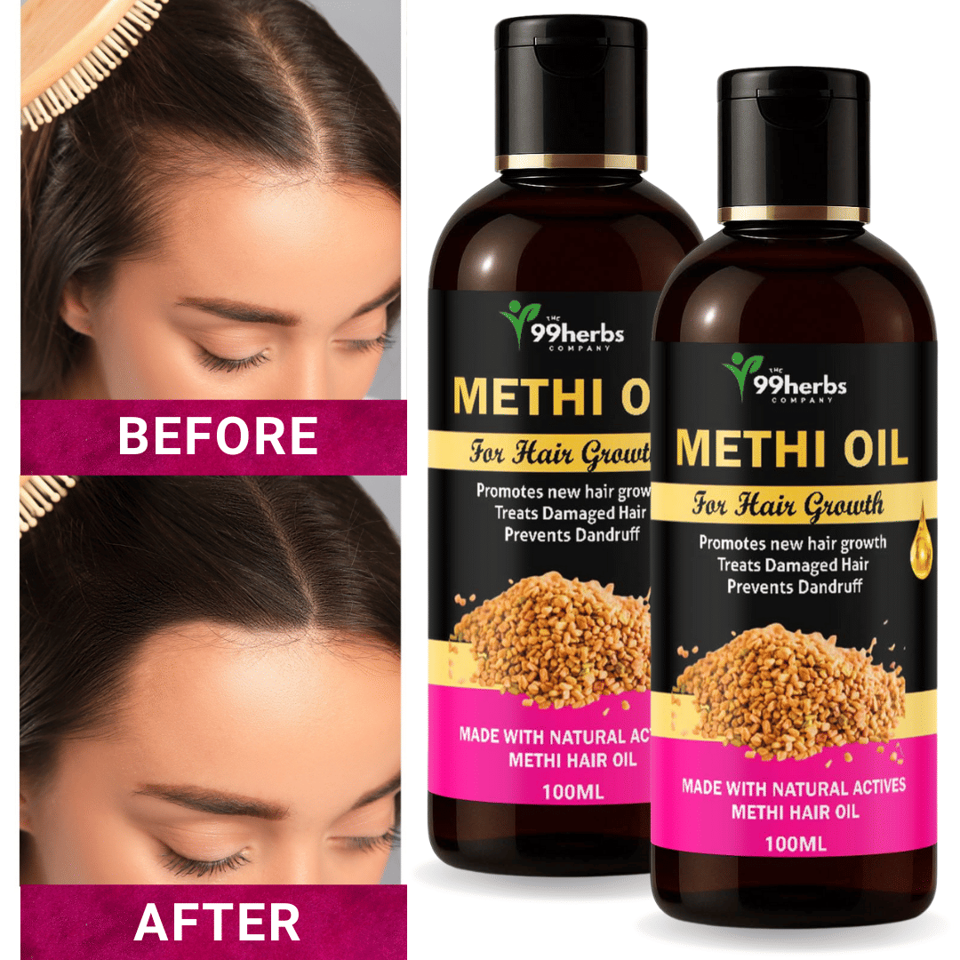 THE 99 HERBS COMPANY Hair Growth FenugreekOil 100 ml ( Pack of 2 ) THE 99 HERBS COMPANY Hair Growth FenugreekOil 100 ml ( Pack of 2 )