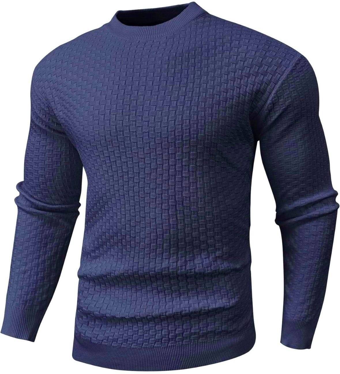 TRENDBITE Woollen Blend Round Neck Men's Full Sleeves Pullover Sweater - Blue ( Pack of 1 ) TRENDBITE Woollen Blend Round Neck Men's Full Sleeves Pullover Sweater - Blue ( Pack of 1 )