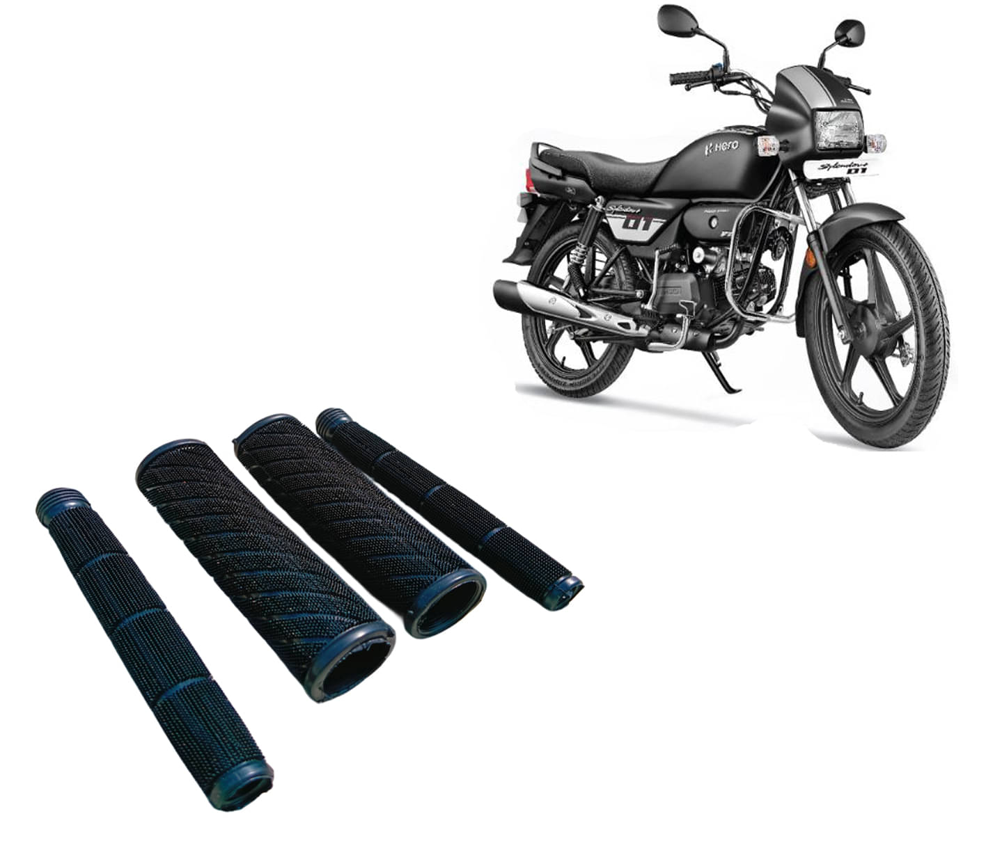 Universal Handle Grip Set for All Two Wheelers – Comfortable & Durable Set of 4 Universal Handle Grip Set for All Two Wheelers – Comfortable & Durable Set of 4