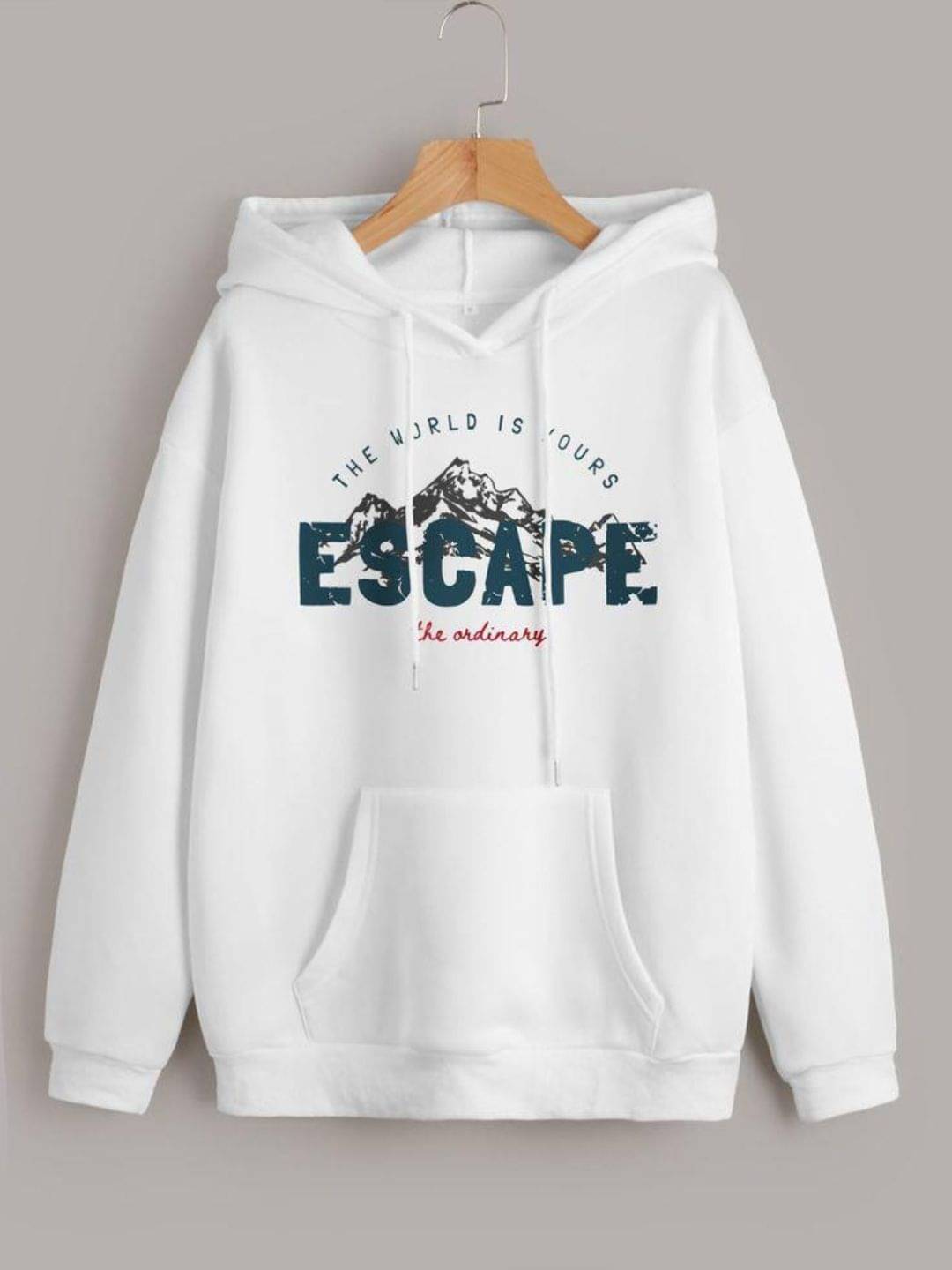 VOID & VOGUE Fleece Hooded Men's Sweatshirt - White ( Pack of 1 ) VOID & VOGUE Fleece Hooded Men's Sweatshirt - White ( Pack of 1 )