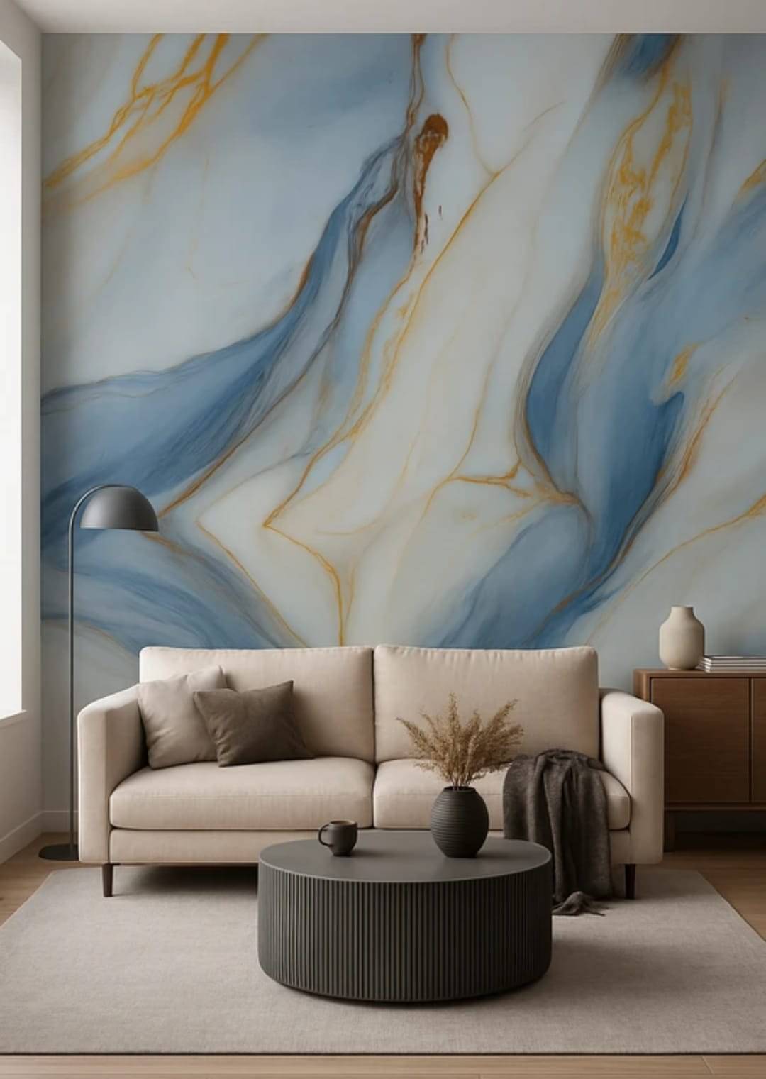 ZAPPYPOP Vinyl Blue Gold Marble Wallpaper for Wall | Wall Paper Sticker | Wallpaper Water Proof | Kitchen Wallpaper Waterproof | Wall Paper Water Proof | Flooring Sheets | Home Decoration Material (60X200 cm) ZAPPYPOP Vinyl Blue Gold Marble Wallpaper for Wall | Wall Paper Sticker | Wallpaper Water Proof | Kitchen Wallpaper Waterproof | Wall Paper Water Proof | Flooring Sheets | Home Decoration Material (60X200 cm)