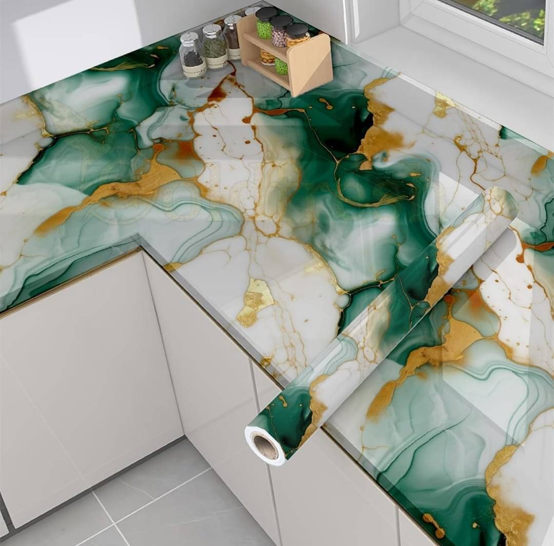 ZAPPYPOP Vinyl Green Marble Wallpaper for Wall | Wall Paper Sticker | Wallpaper Water Proof | Kitchen Wallpaper Waterproof | Wall Paper Water Proof | Flooring Sheets | Home Decoration Material (60X200 cm) ZAPPYPOP Vinyl Green Marble Wallpaper for Wall | Wall Paper Sticker | Wallpaper Water Proof | Kitchen Wallpaper Waterproof | Wall Paper Water Proof | Flooring Sheets | Home Decoration Material (60X200 cm)