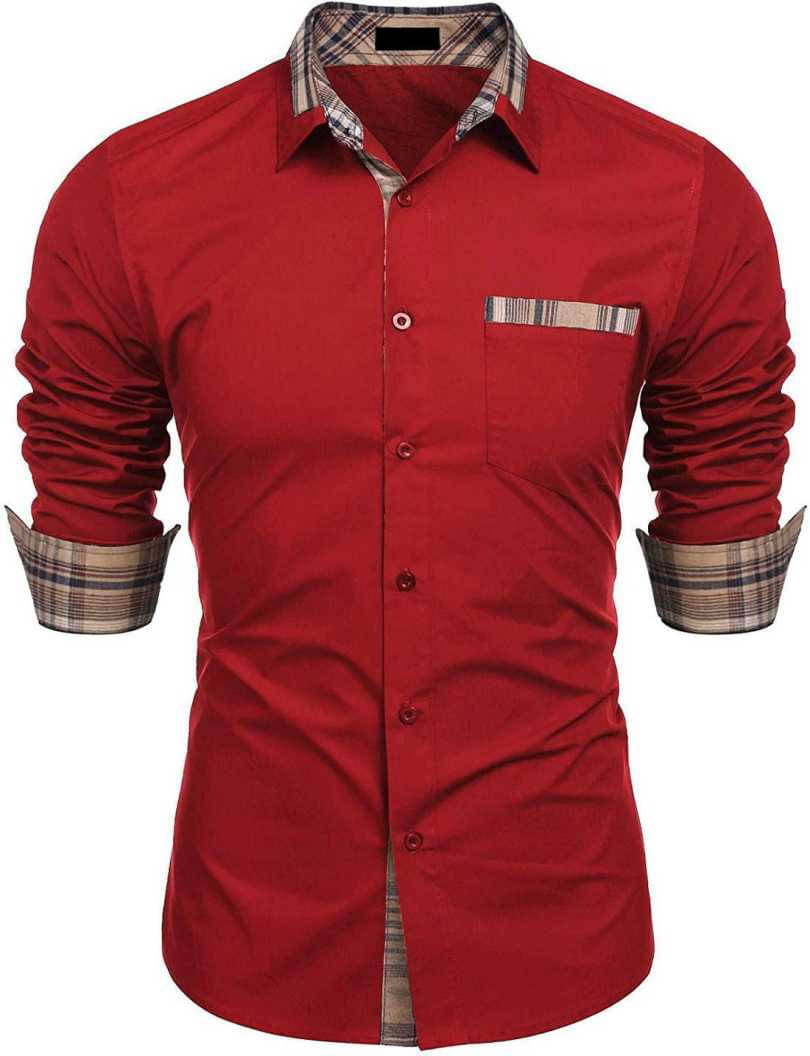 liferoads 100% Cotton Regular Fit Solids Rollup Sleeves Men's Casual Shirt - Red ( Pack of 1 ) liferoads 100% Cotton Regular Fit Solids Rollup Sleeves Men's Casual Shirt - Red ( Pack of 1 )