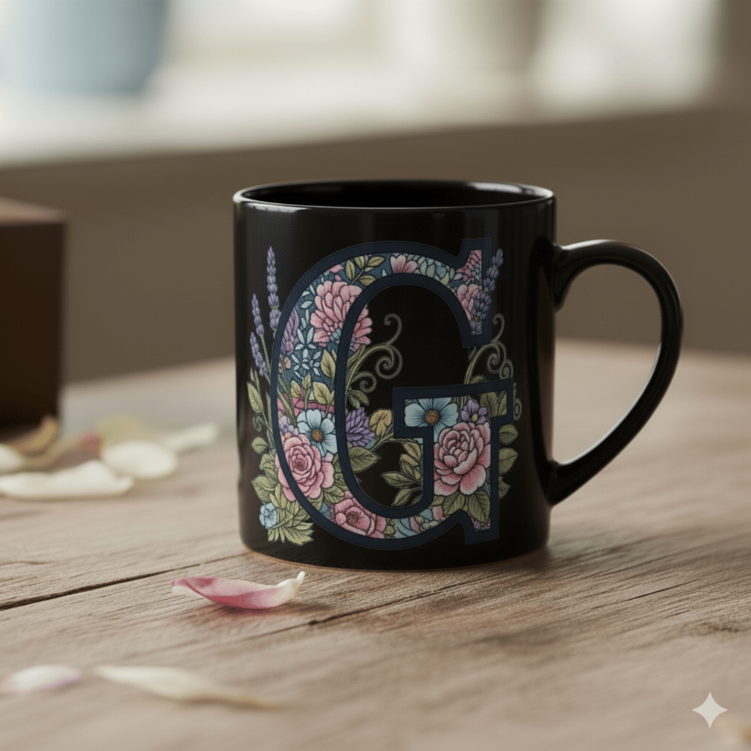     			maddock corp Alphabet Printed G Floral Ceramic Coffee Mug 350 mL ( Pack of 1 )
