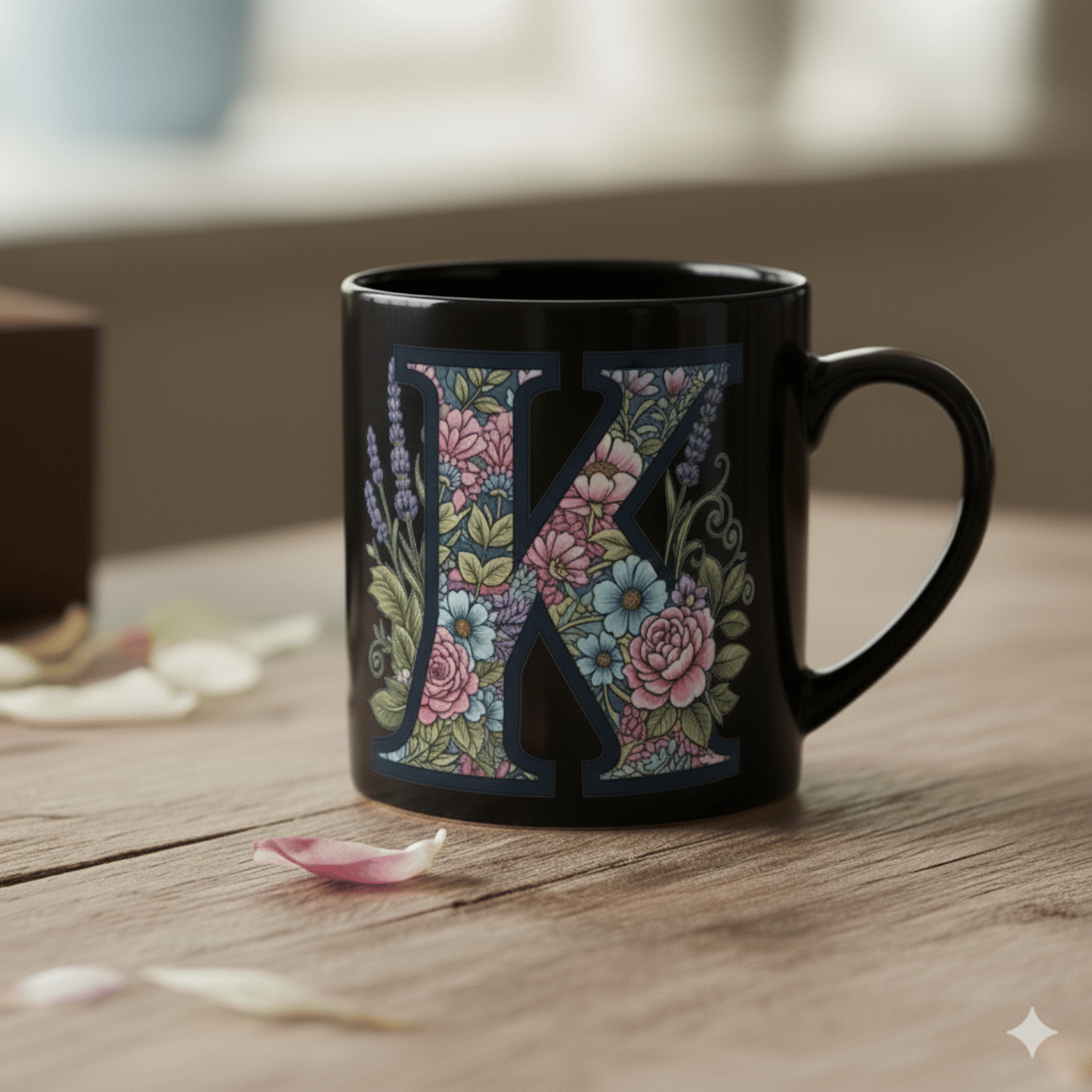 maddock corp Alphabet Printed K Floral Ceramic Coffee Mug 350 mL ( Pack of 1 ) maddock corp Alphabet Printed K Floral Ceramic Coffee Mug 350 mL ( Pack of 1 )