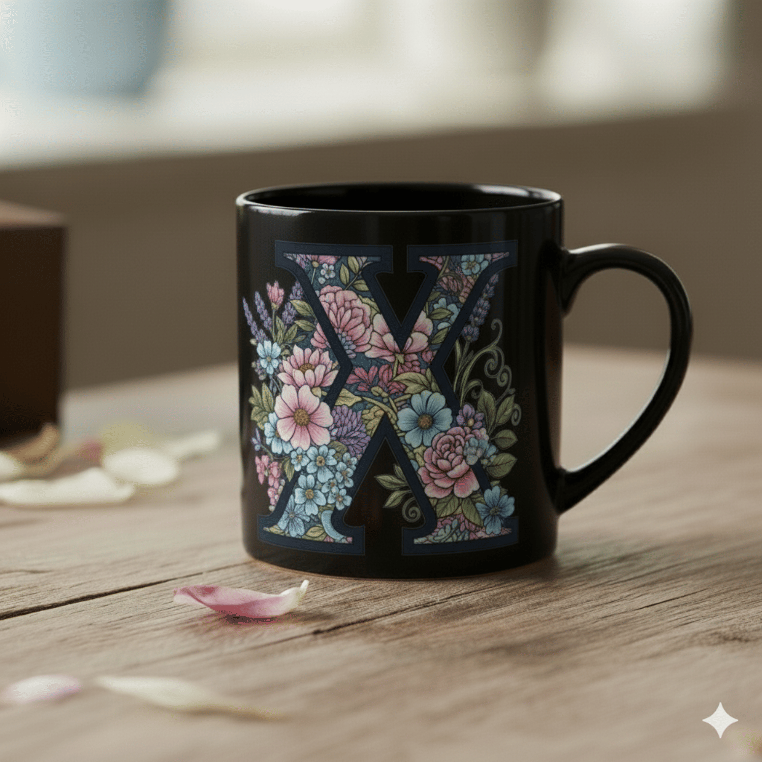 maddock corp Alphabet Printed X Floral Ceramic Coffee Mug 350 mL ( Pack of 1 ) maddock corp Alphabet Printed X Floral Ceramic Coffee Mug 350 mL ( Pack of 1 )