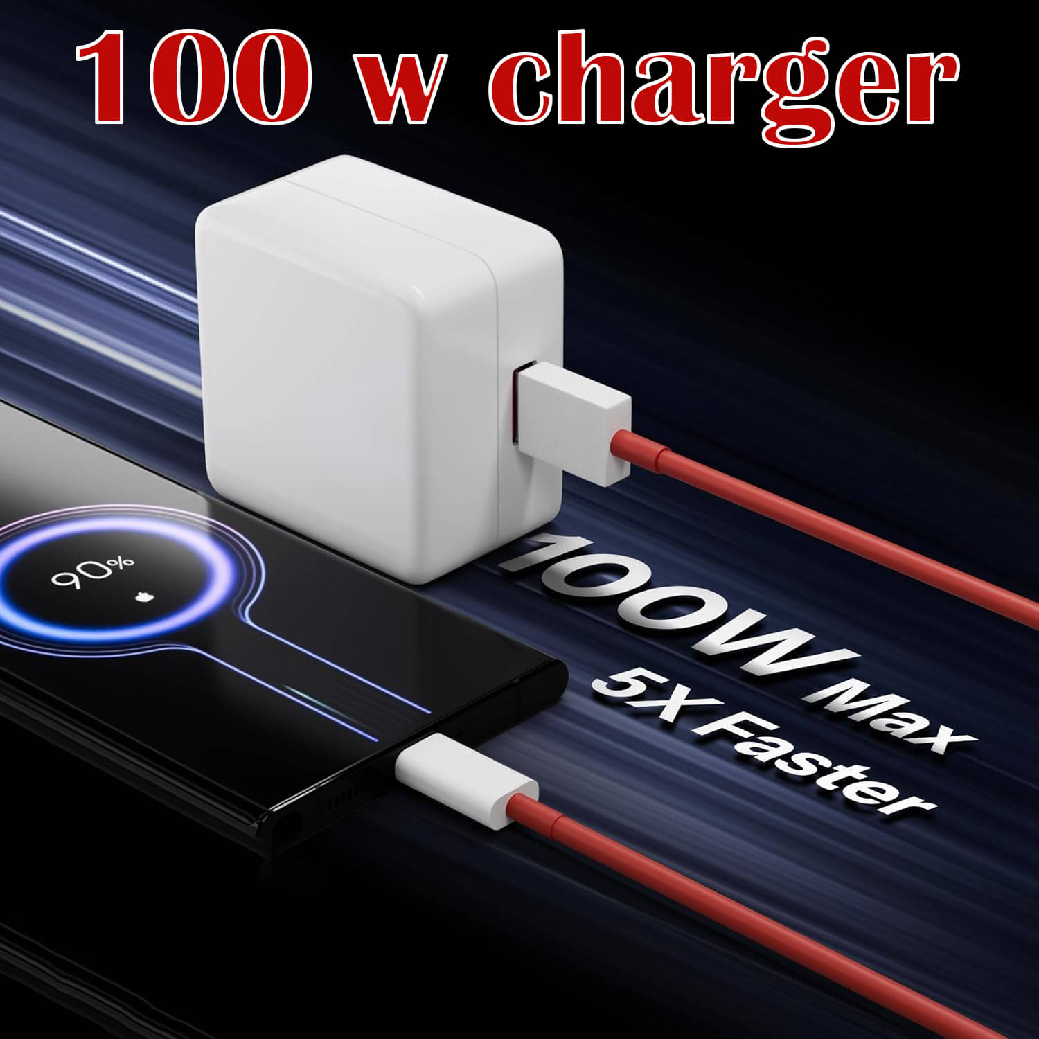     			100W USB-C Fast Power Delivery Adapter | Universal Charger for Laptops, Tablets & Phones | Compact Safe Charging Block with Smart Protection