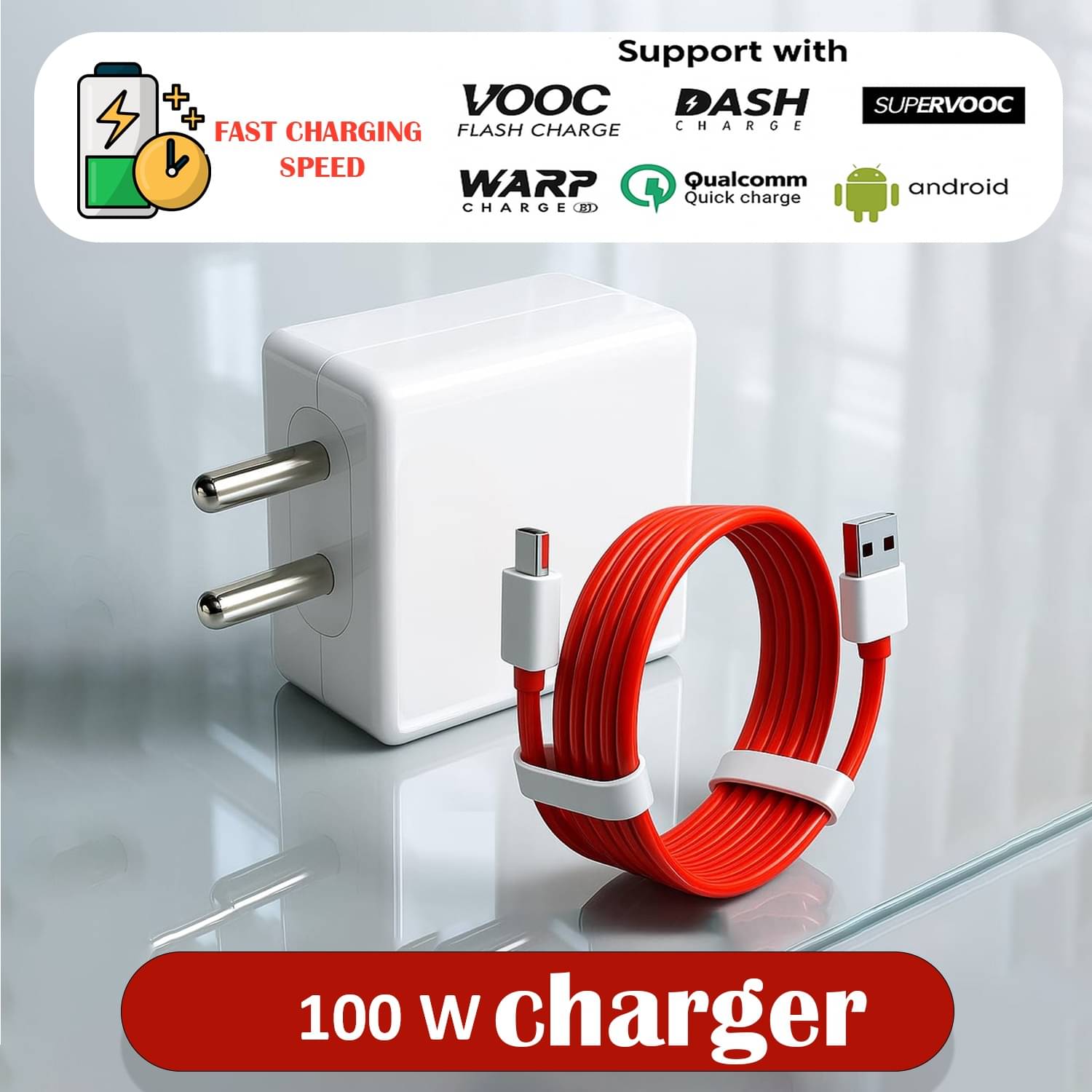     			100W USB-C Power Delivery Charger | Fast Charging Block for Laptops, Phones & Tablets | Smart Safe Compact Adapter