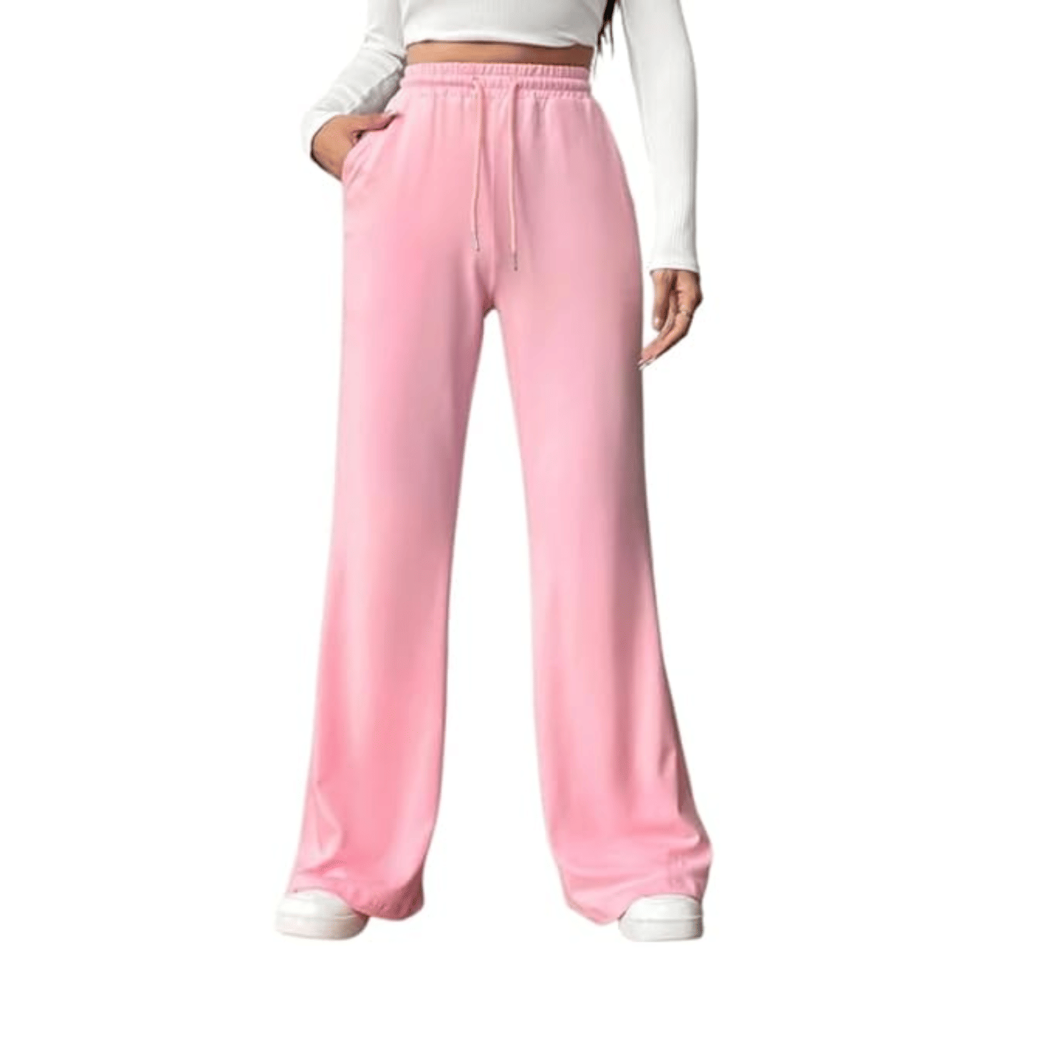     			Adora Women Cotton Casual Trousers ( Pink )