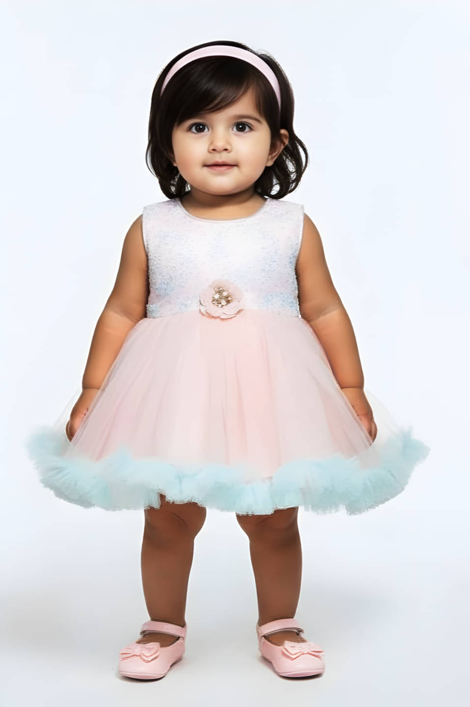 BE KIDS. Net Frock For Baby Girls ( Pack of 1 , PeachPuff ) BE KIDS. Net Frock For Baby Girls ( Pack of 1 , PeachPuff )