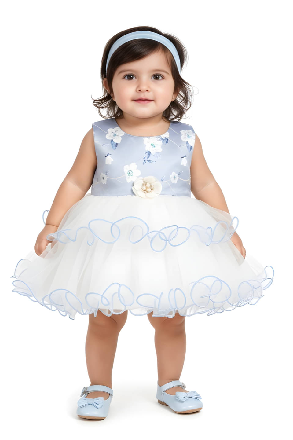 BE KIDS. Net Frock For Baby Girls ( Pack of 1 , Silver ) BE KIDS. Net Frock For Baby Girls ( Pack of 1 , Silver )