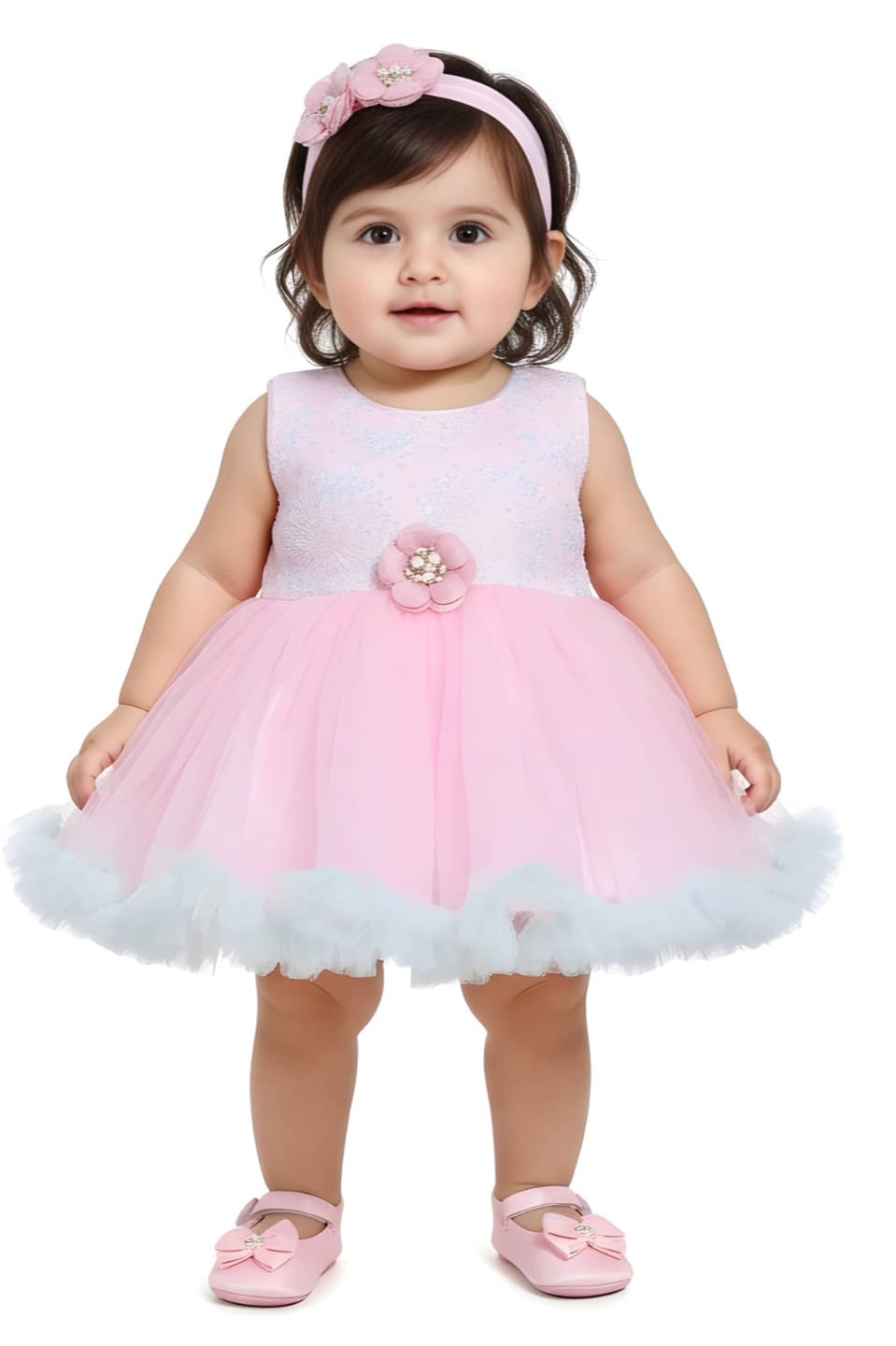     			BE KIDS. Net Frock For Baby Girls ( Pack of 1 , Pink )