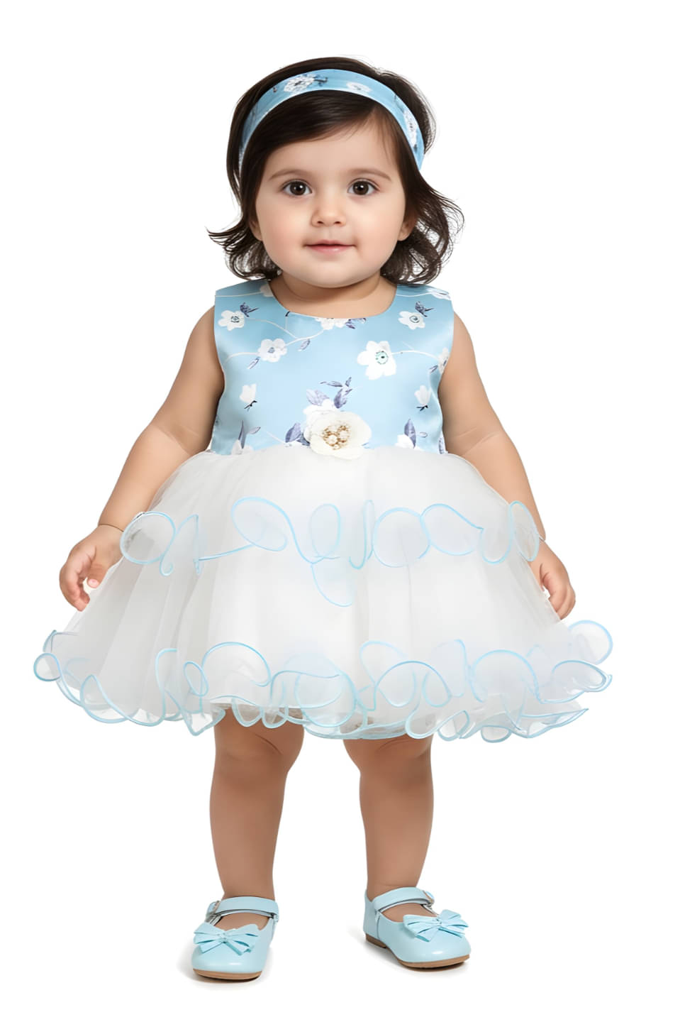 BE KIDS. Net Frock For Baby Girls ( Pack of 1 , Blue ) BE KIDS. Net Frock For Baby Girls ( Pack of 1 , Blue )