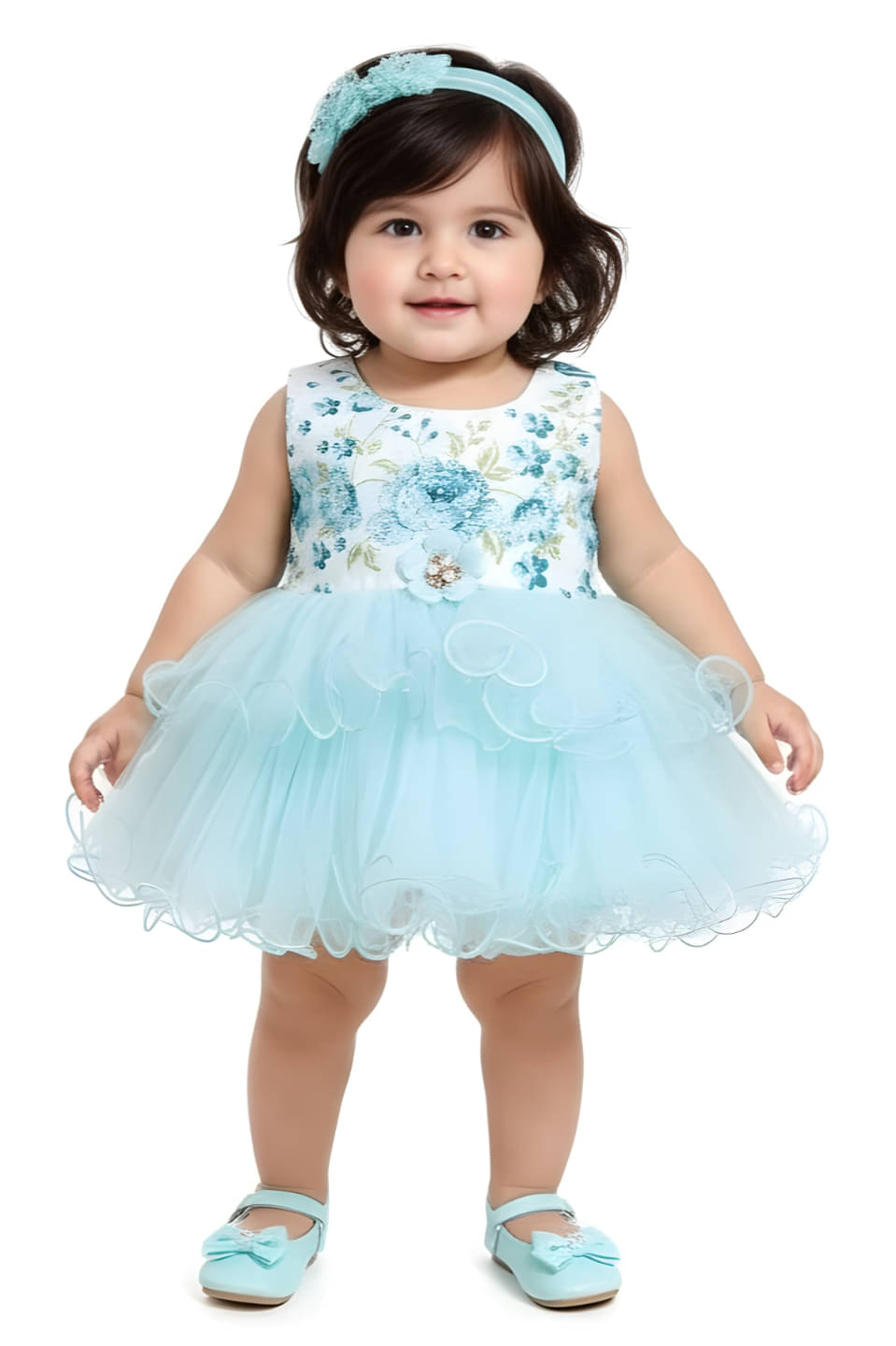     			BE KIDS. Net Frock For Baby Girls ( Pack of 1 , Blue )