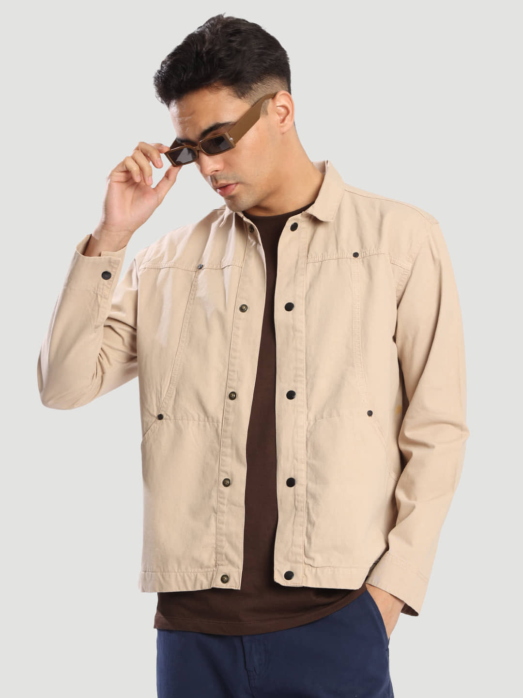Bene Kleed Cotton Men's Casual Jacket - Beige ( Pack of 1 ) - Jackets & Coats | Buy online on ZillyBuy