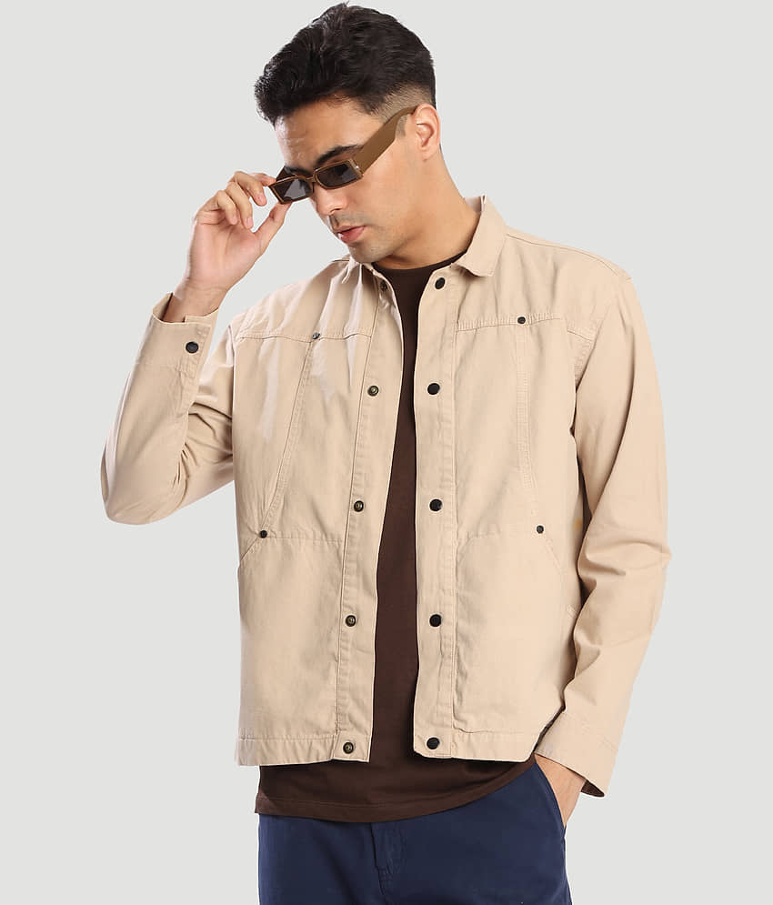 Bene Kleed Cotton Men's Casual Jacket - Beige ( Pack of 1 ) - Jackets & Coats | Buy online on ZillyBuy