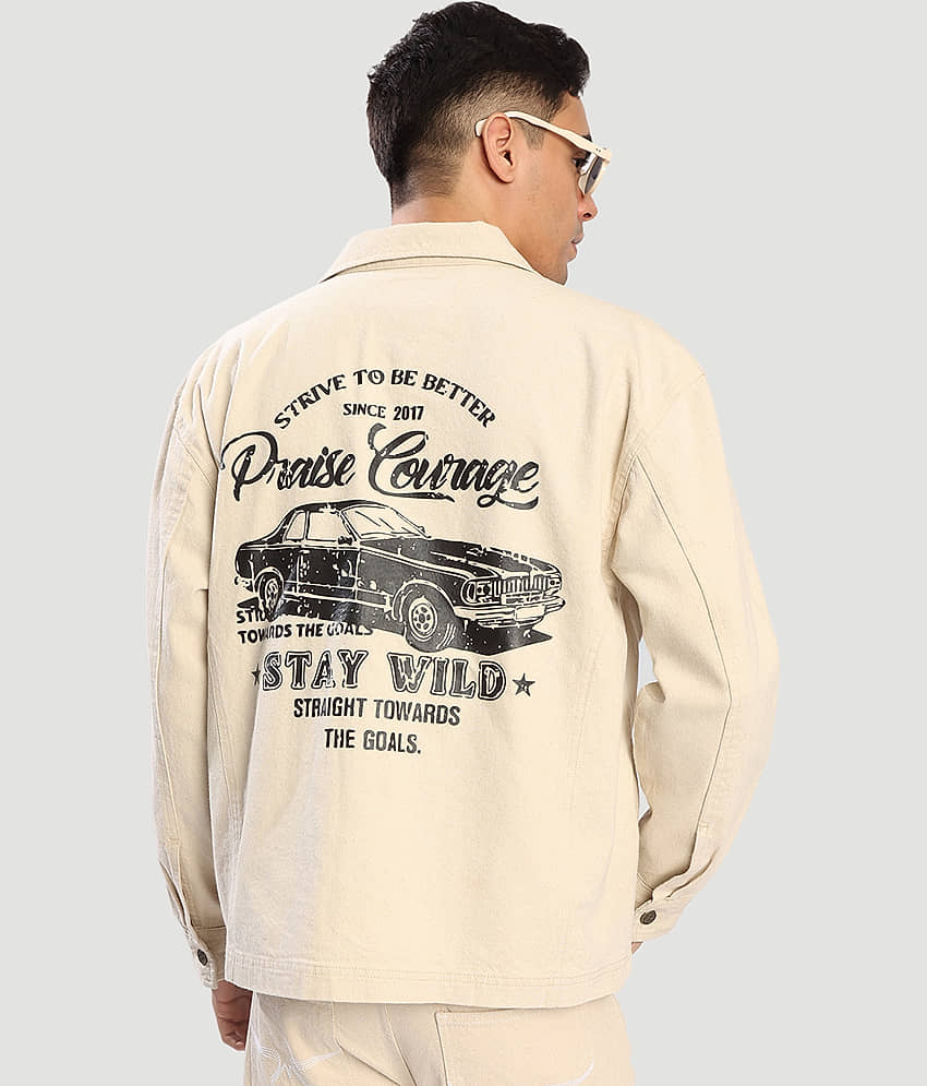 Bene Kleed Denim Men's Casual Jacket - Beige ( Pack of 1 ) - Jackets & Coats | Buy online on ZillyBuy
