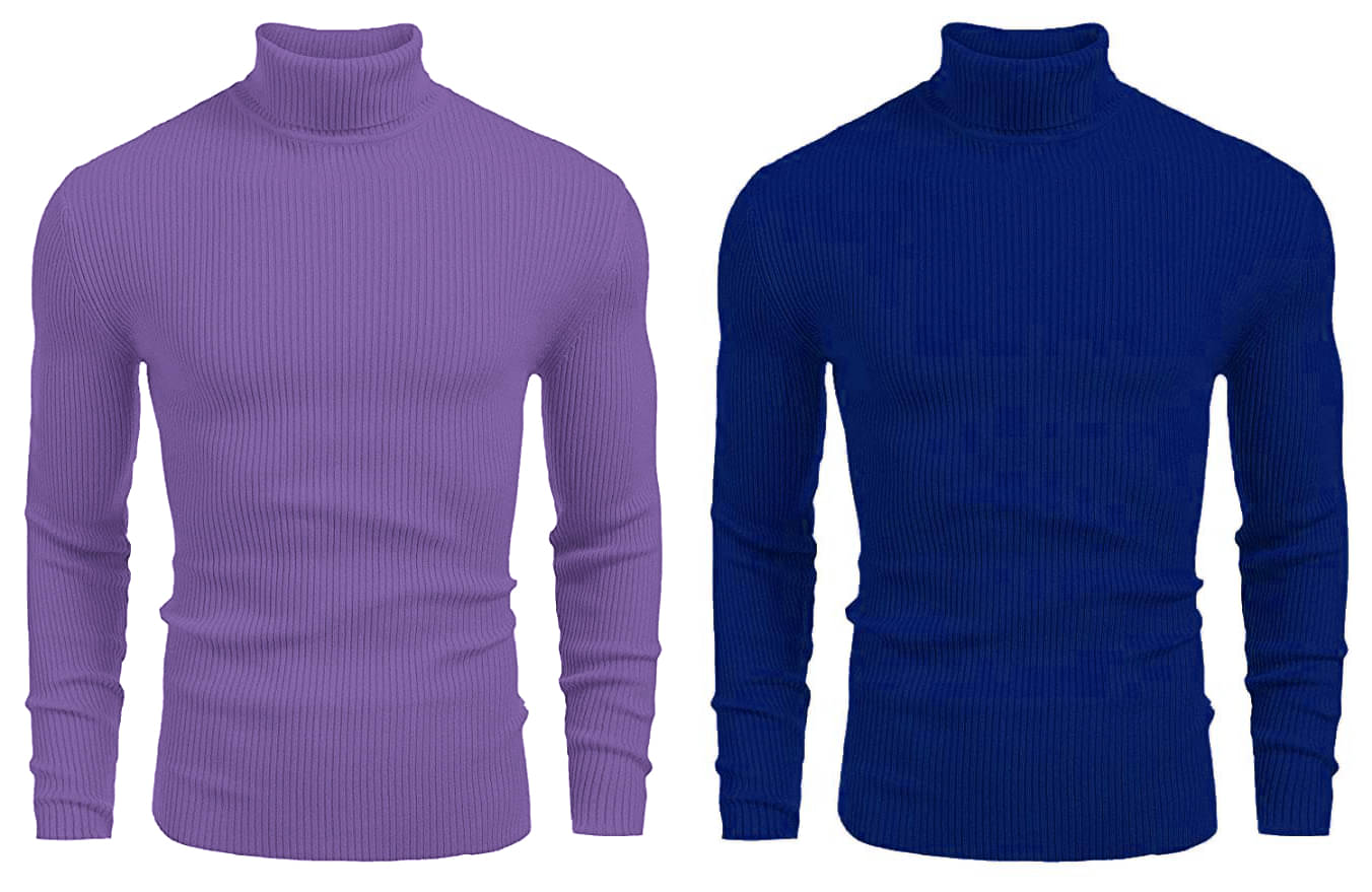 CAT BUNNY Woollen High Neck Men's Sweatshirt - Multicolor ( Pack of 2 ) CAT BUNNY Woollen High Neck Men's Sweatshirt - Multicolor ( Pack of 2 )
