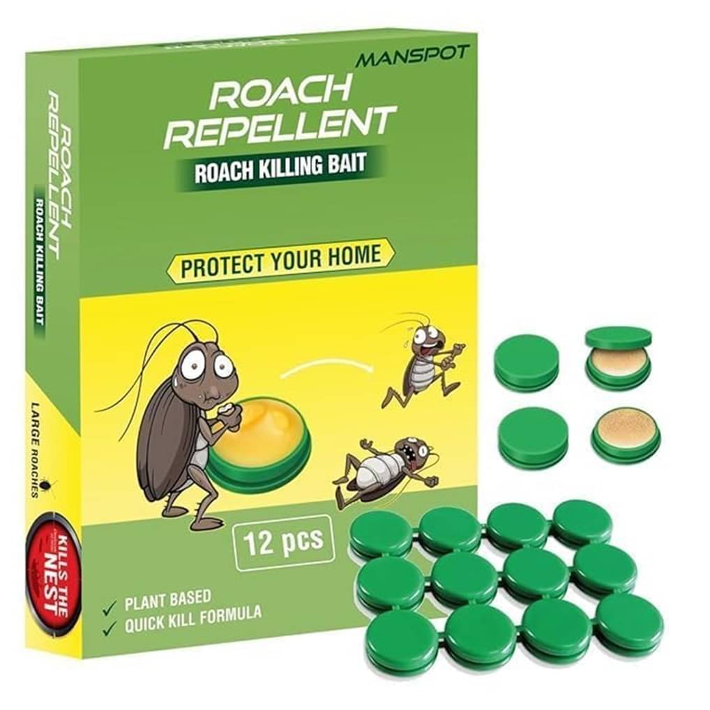     			Cockroach Killer for Kitchens, Bathrooms, and Cabinets, cockroach killer gel, roach repellent for cockroach, for Indoor Cockroach Control, Insect Control (Pack of 12)