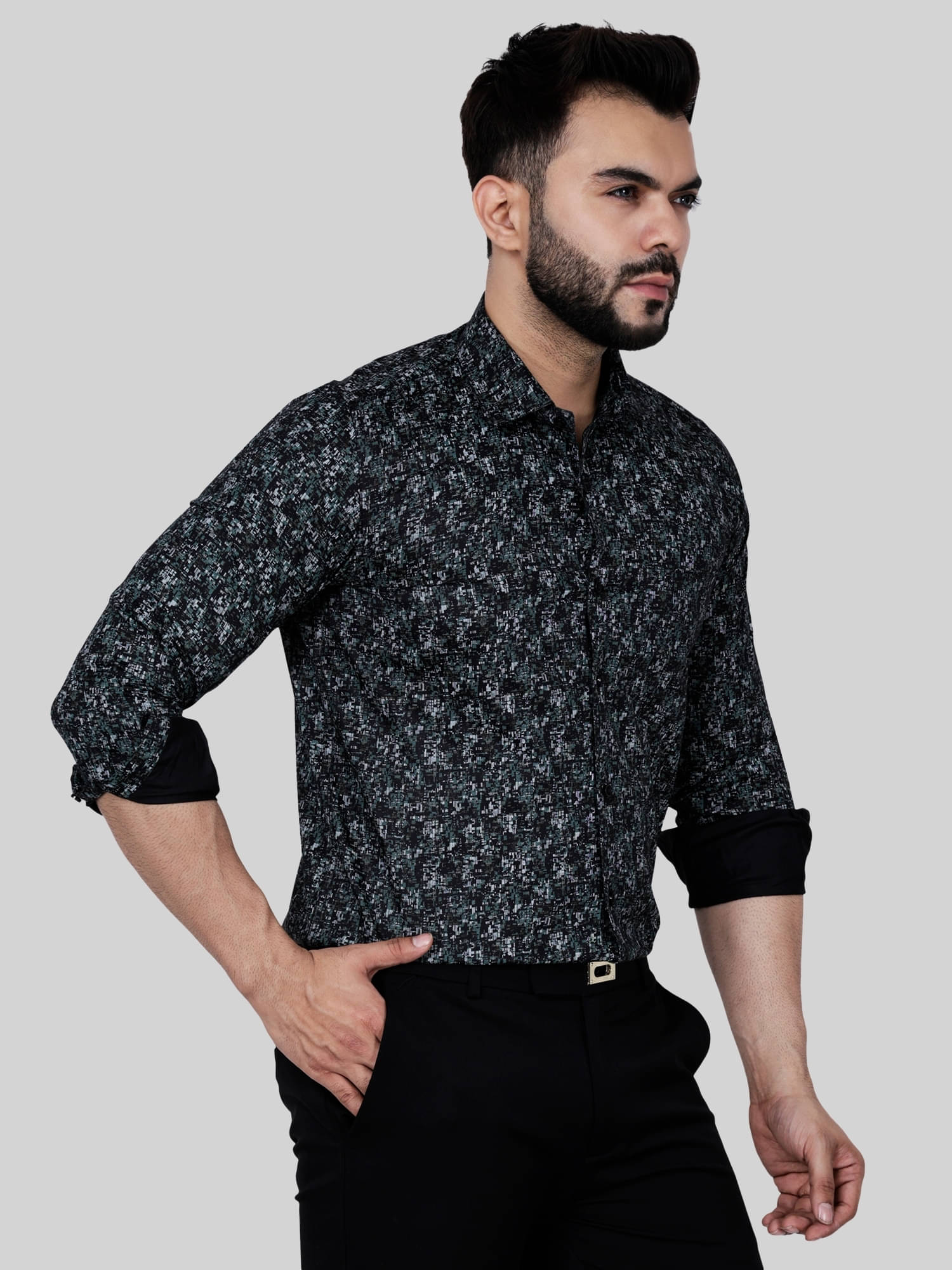     			Comey Cotton Regular Fit Full Sleeves Men's Formal Shirt - Black ( Pack of 1 )